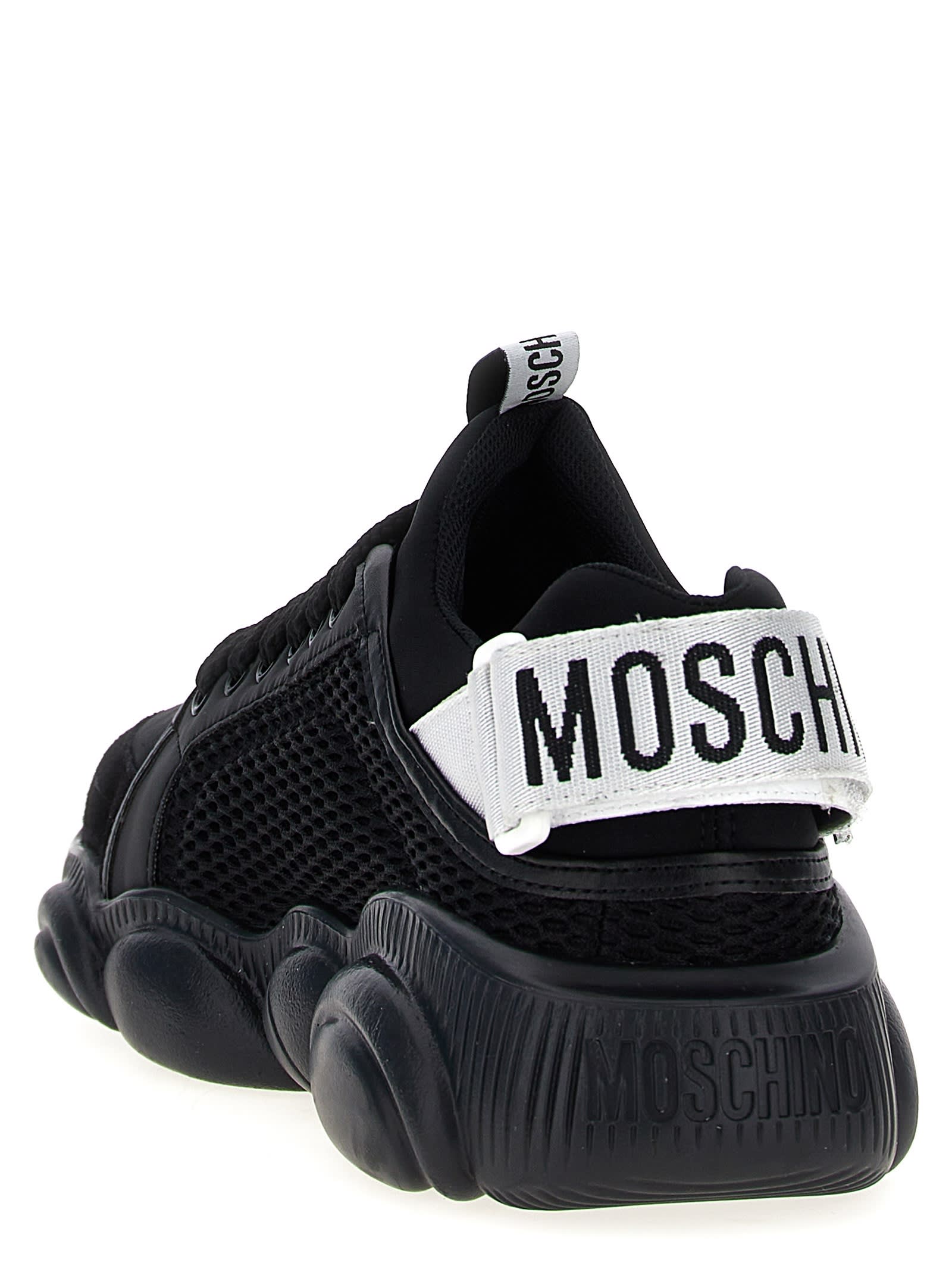 Shop Moschino Orso35 Sneakers In Black