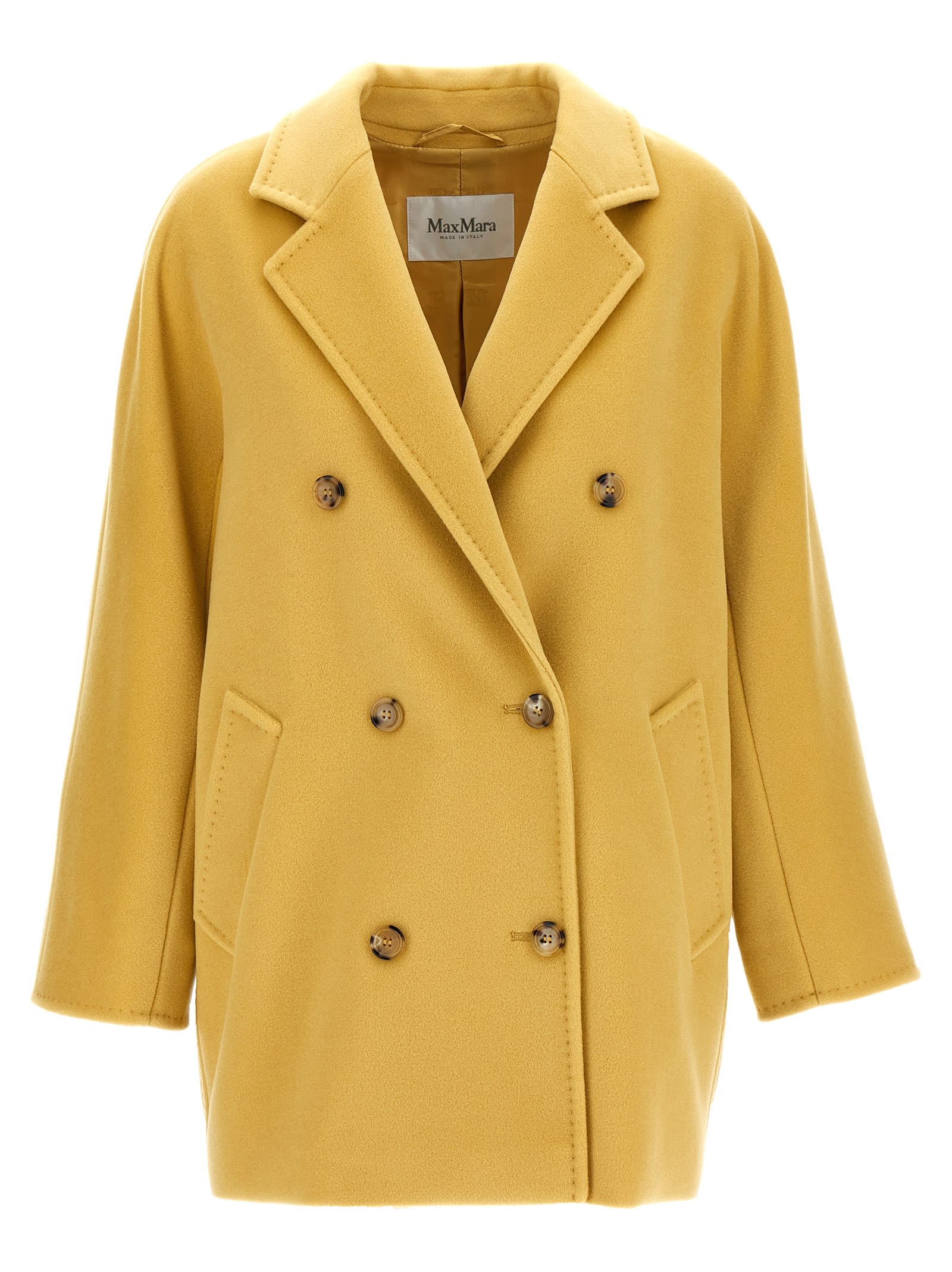 Max Mara 101801 Icon Coat Coats And Trench Coats Yellow In Yellow