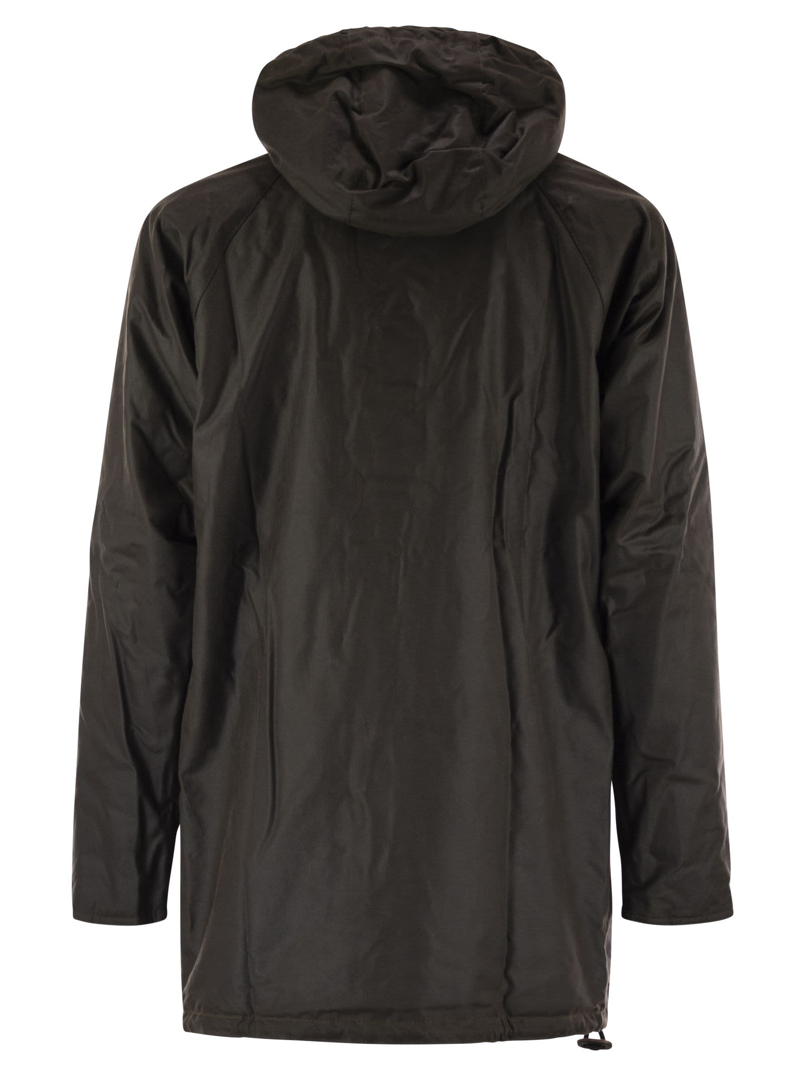Barbour Bedale Waxed Parka In Brown