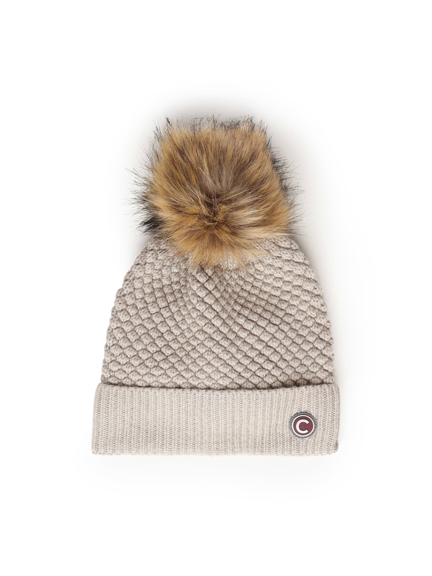 Colmar Hat With Fur Pompom In Neutral