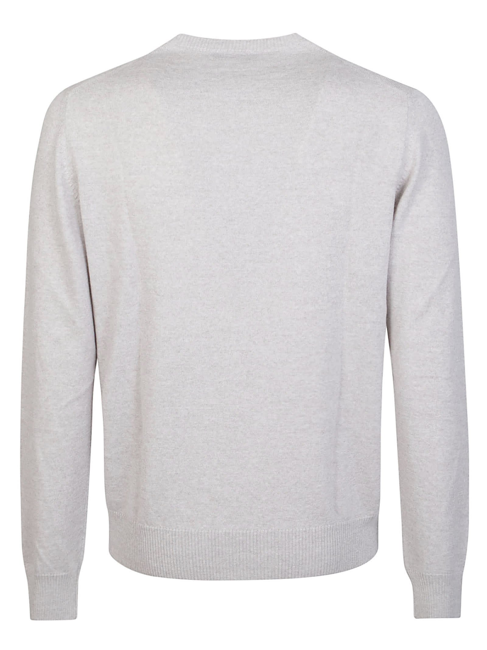 Fay Round Neck Sweater In White