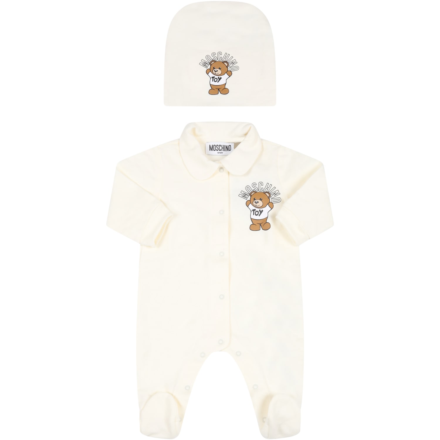 Moschino Ivory Set For Baby Kids With Teddy Bear