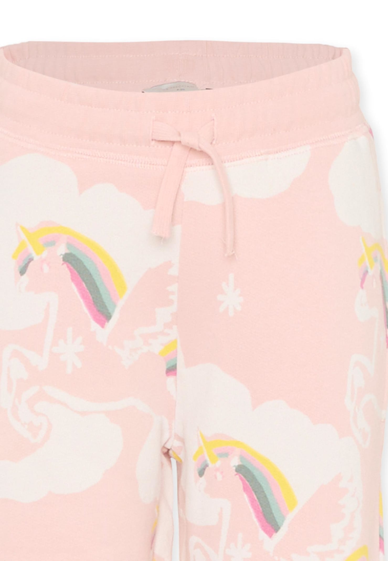 Stella Mccartney Pink Sweatpants For Girl With Unicorns In Pink