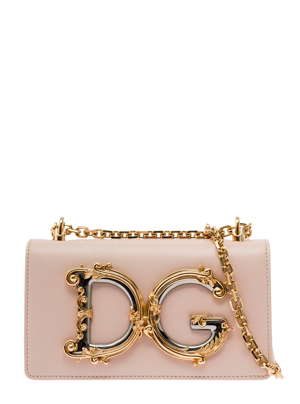 Dolce & Gabbana Dg Girl Pink Leather Crossbody Bag