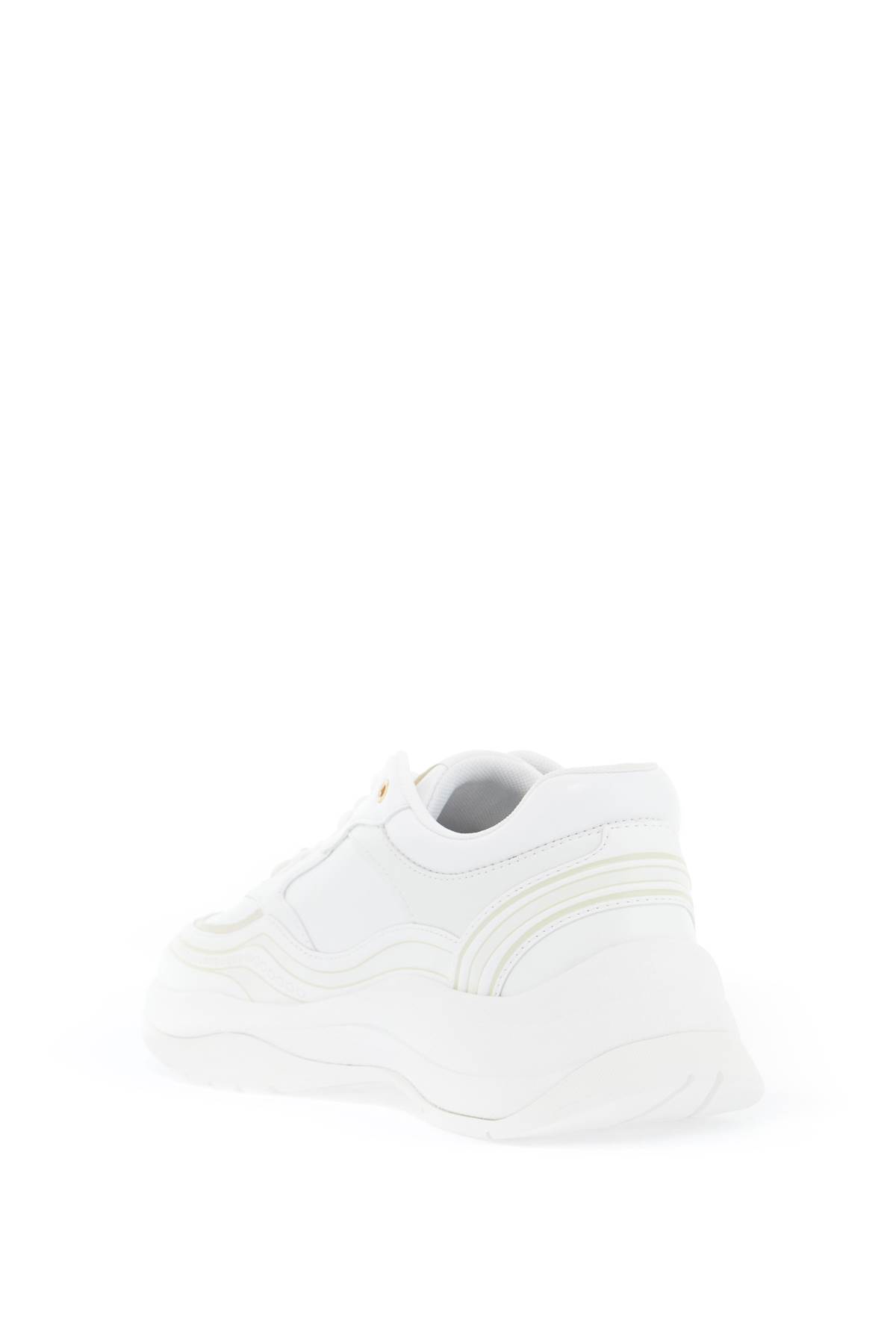 Shop Pinko Eco-leather Sneakers In Spreading White (white)