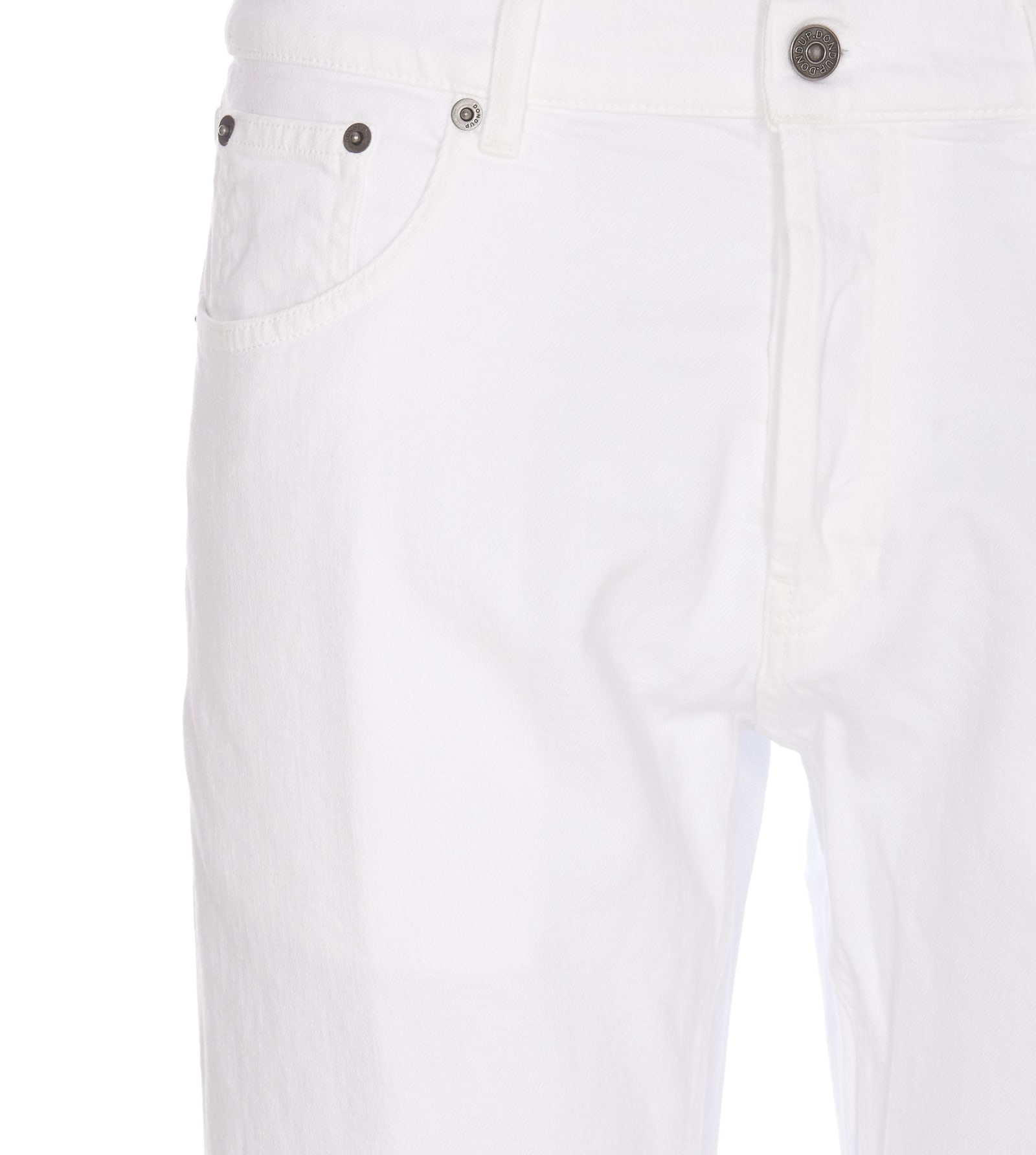 Dondup Carrot Leg Jeans In Durable Cotton Drill In White