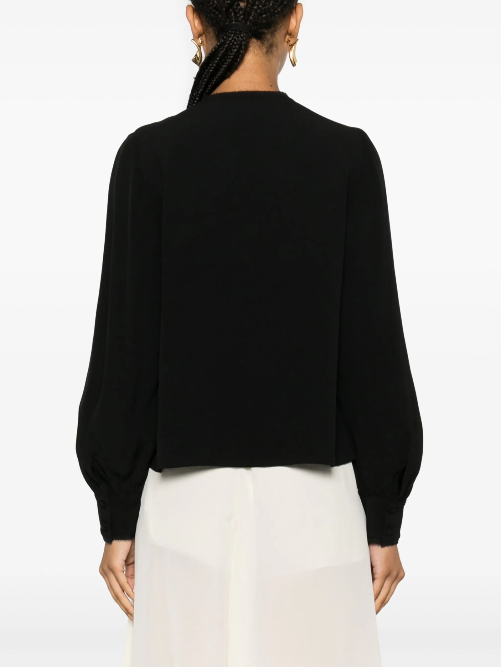 Shop Ulla Johnson Greta Blouse In Noi Noir