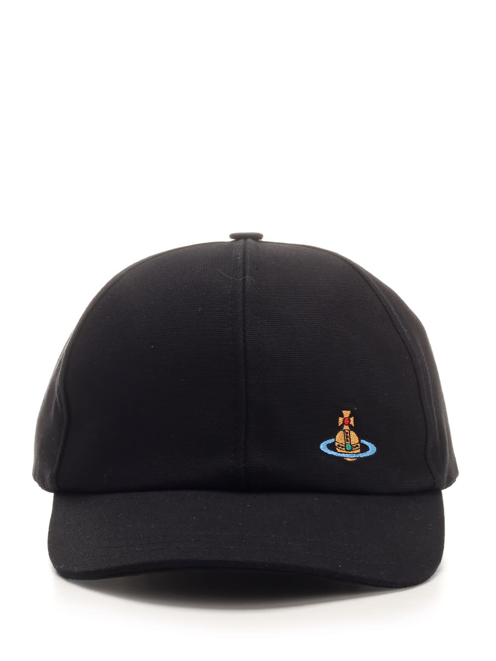 Shop Vivienne Westwood Embroidered Baseball Cap In Black