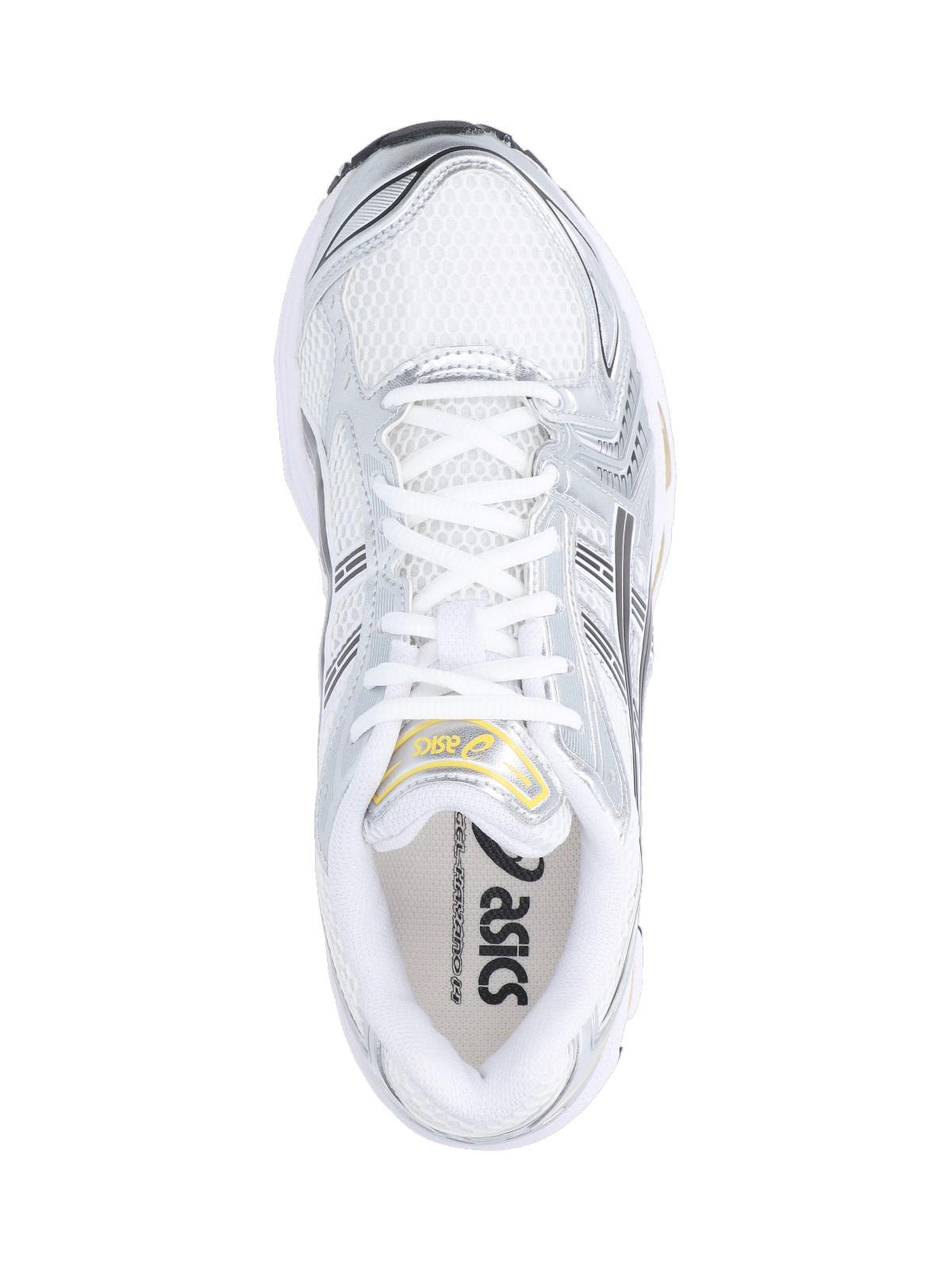 Shop Asics Gel-kayano 14 Sneakers In White/tai Chi Yellow