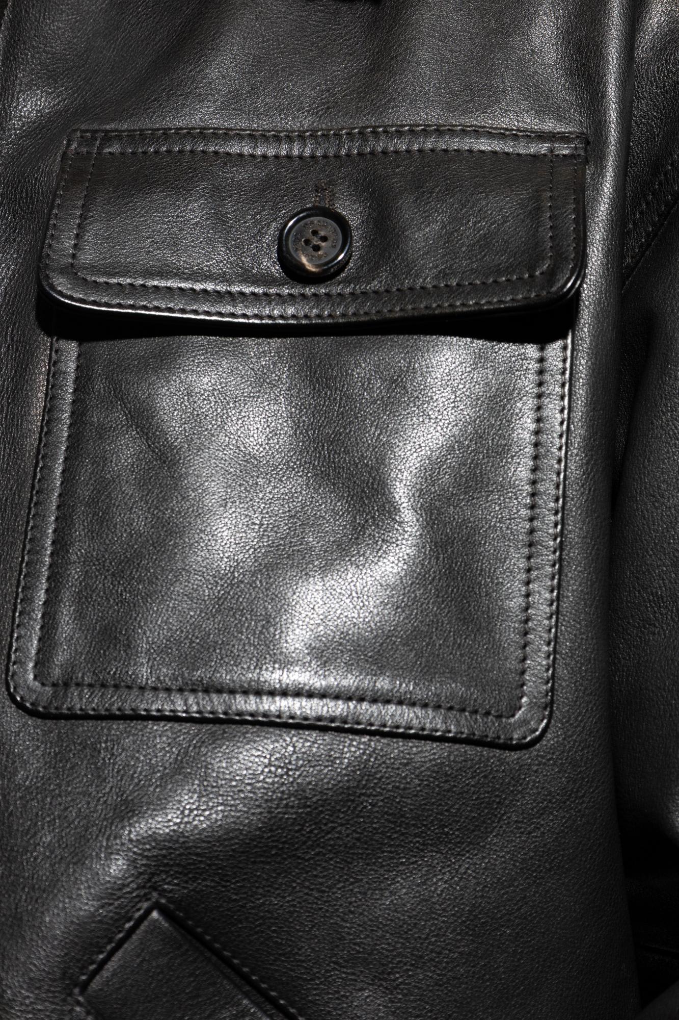 Dsquared2 Leather Bomber Jacket In Black