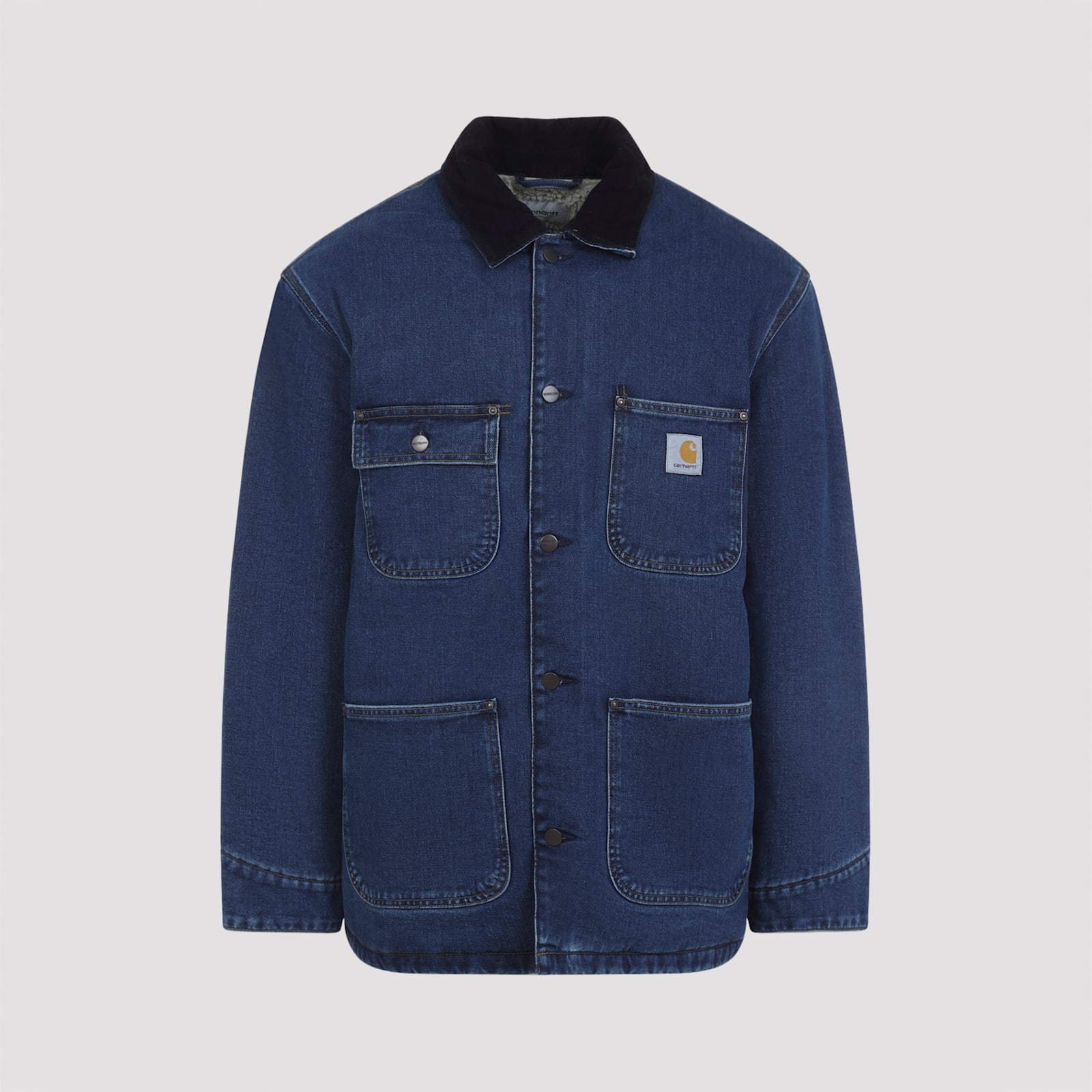 Carhartt Utility Chore Coat Featuring Pockets In Blue