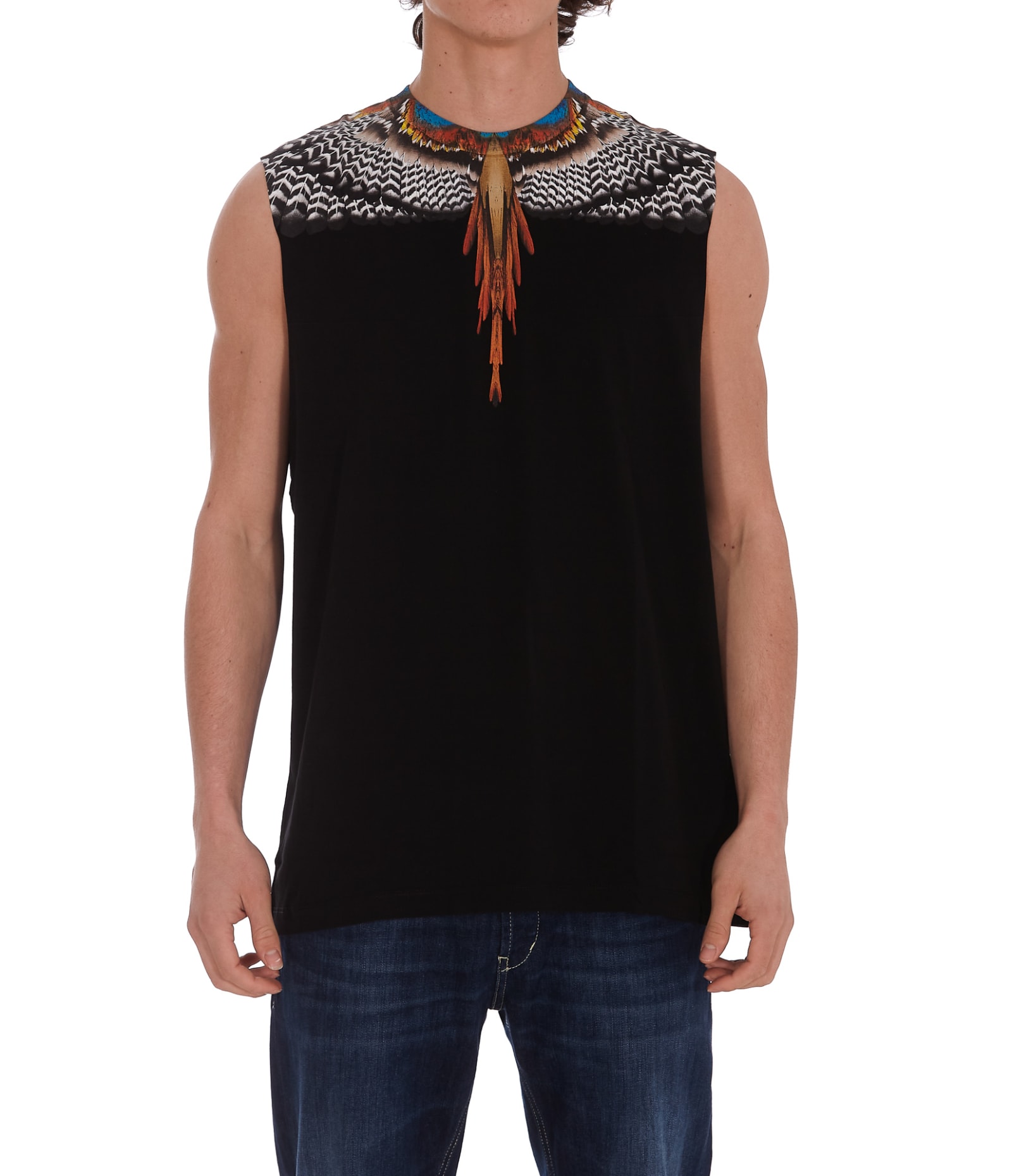 MARCELO BURLON COUNTY OF MILAN GLIZZLY WINGS T-SHIRT,CMAC021S21JER001 1020