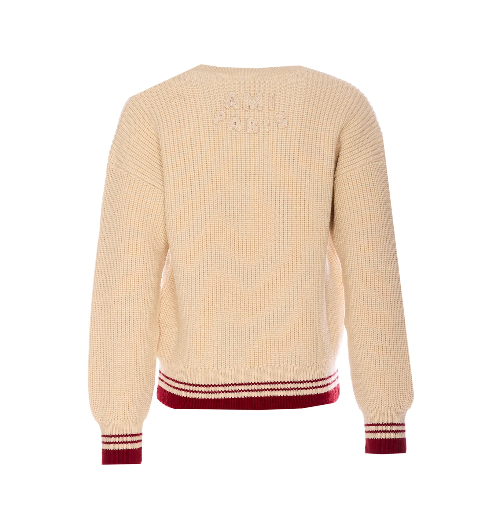 AMI ALEXANDRE MATTIUSSI AMI PARIS RIBBED SWEATER