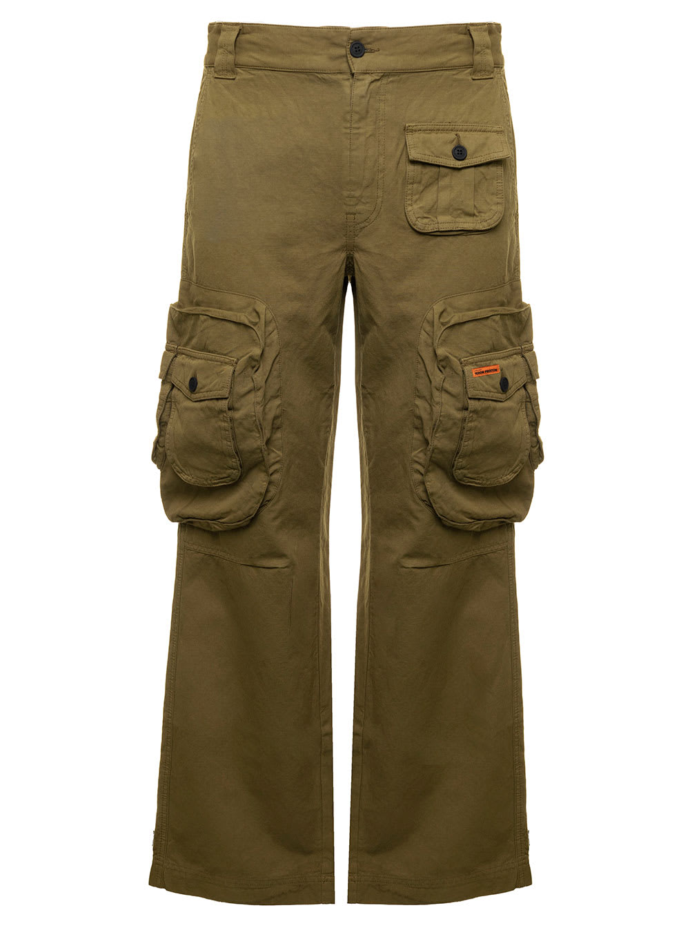 HERON PRESTON Pockets Cargo Pants Military Green No Co
