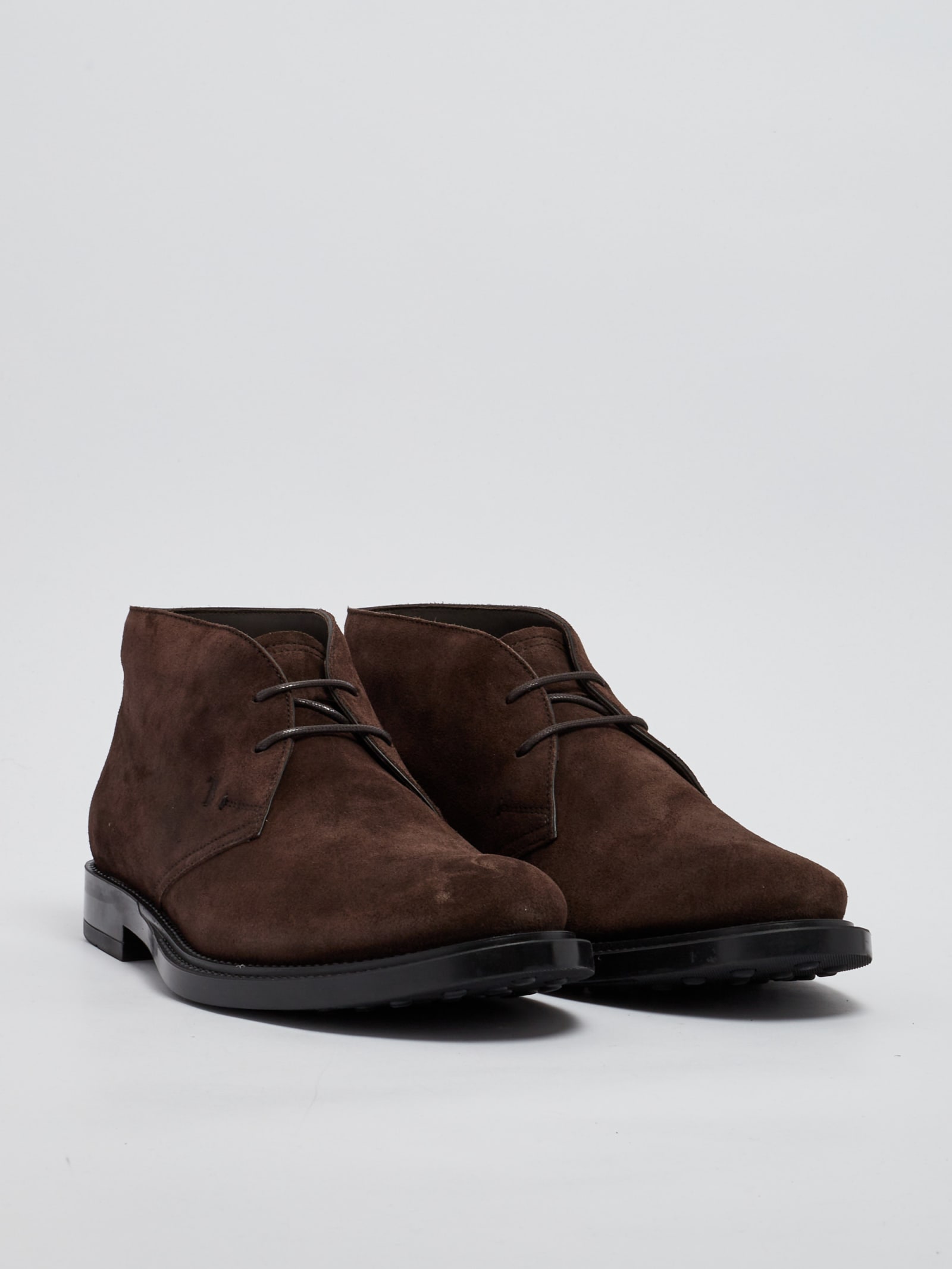 Tod's Polacco Extralight Suede Loafers In Testa Di Moro