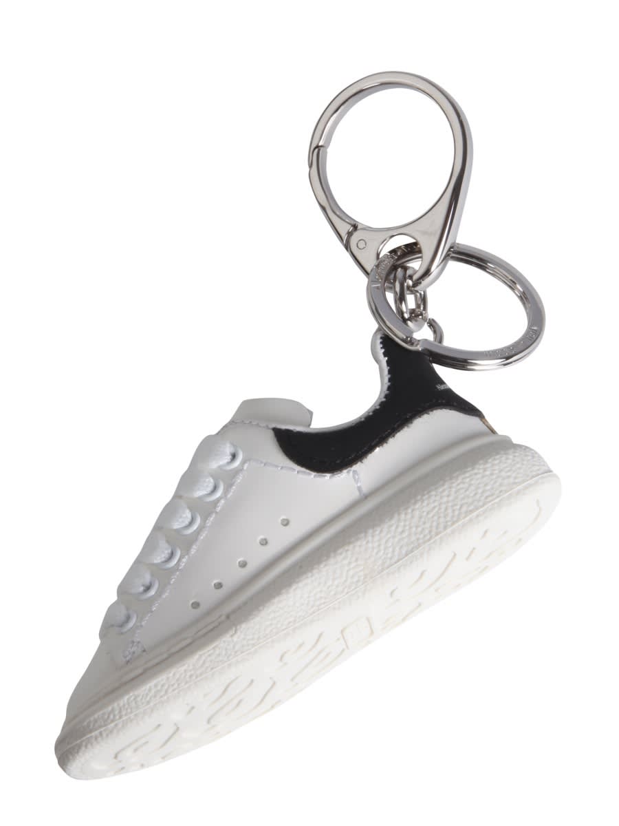 Shop Alexander Mcqueen Oversize Sneaker Keyring In White
