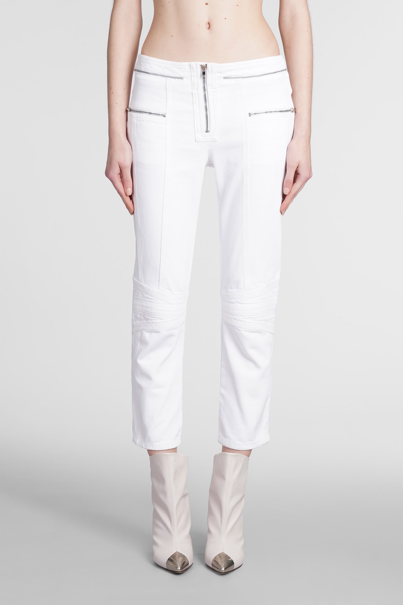 Isabel Marant White Cotton Denim Loma Pants