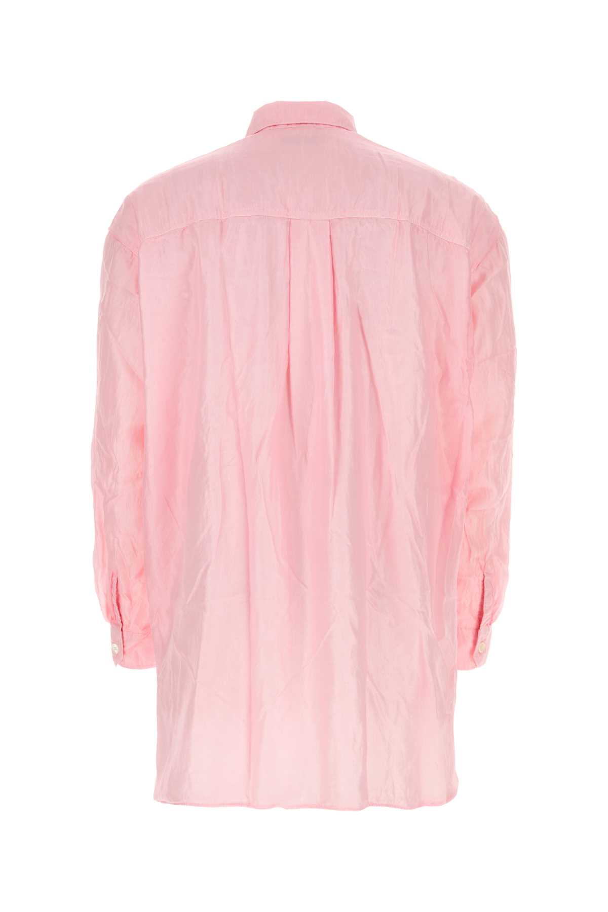 Our Legacy Pink Cotton Blend Darling Oversize Shirt In Babypinkcottonsilk