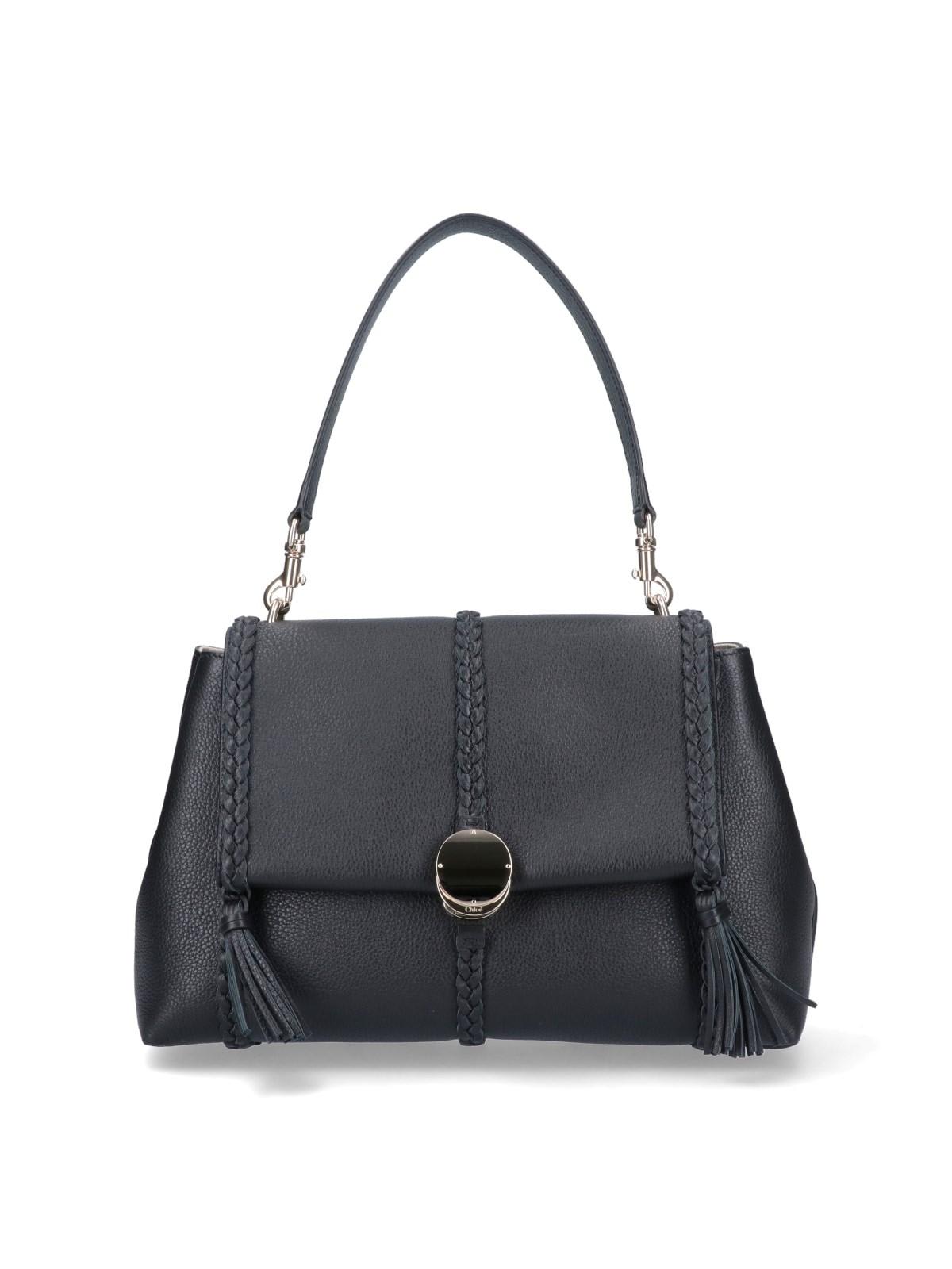 Shop Chloé Penelope Medium Shoulder Bag In Nero