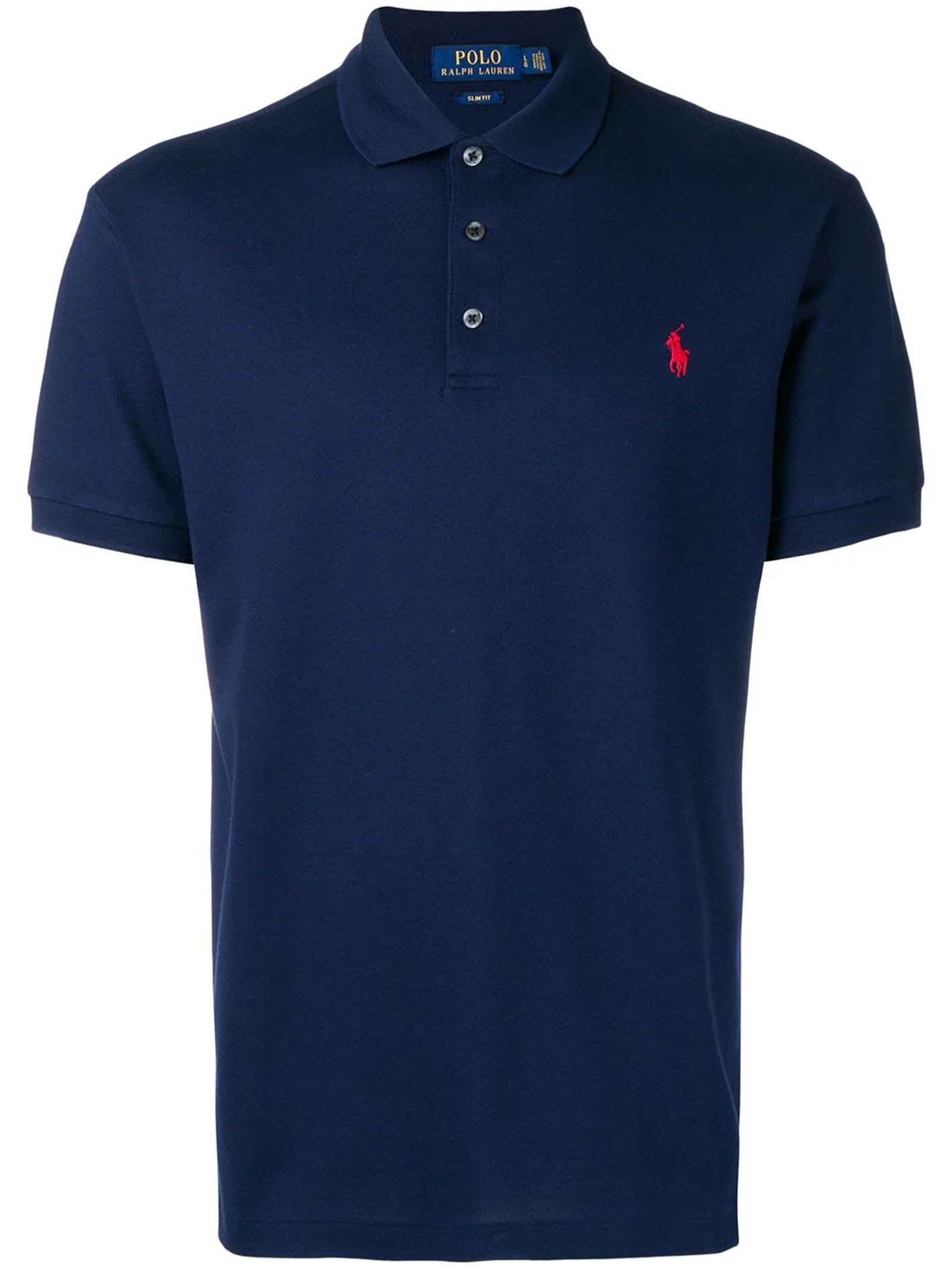 Ralph Lauren Blue Cotton Blend Polo Shirt