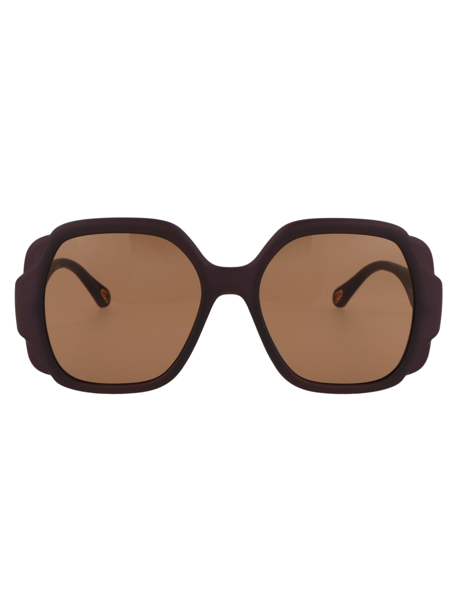 Shop Chloé Ch0121s Sunglasses In 001 Brown Brown Brown