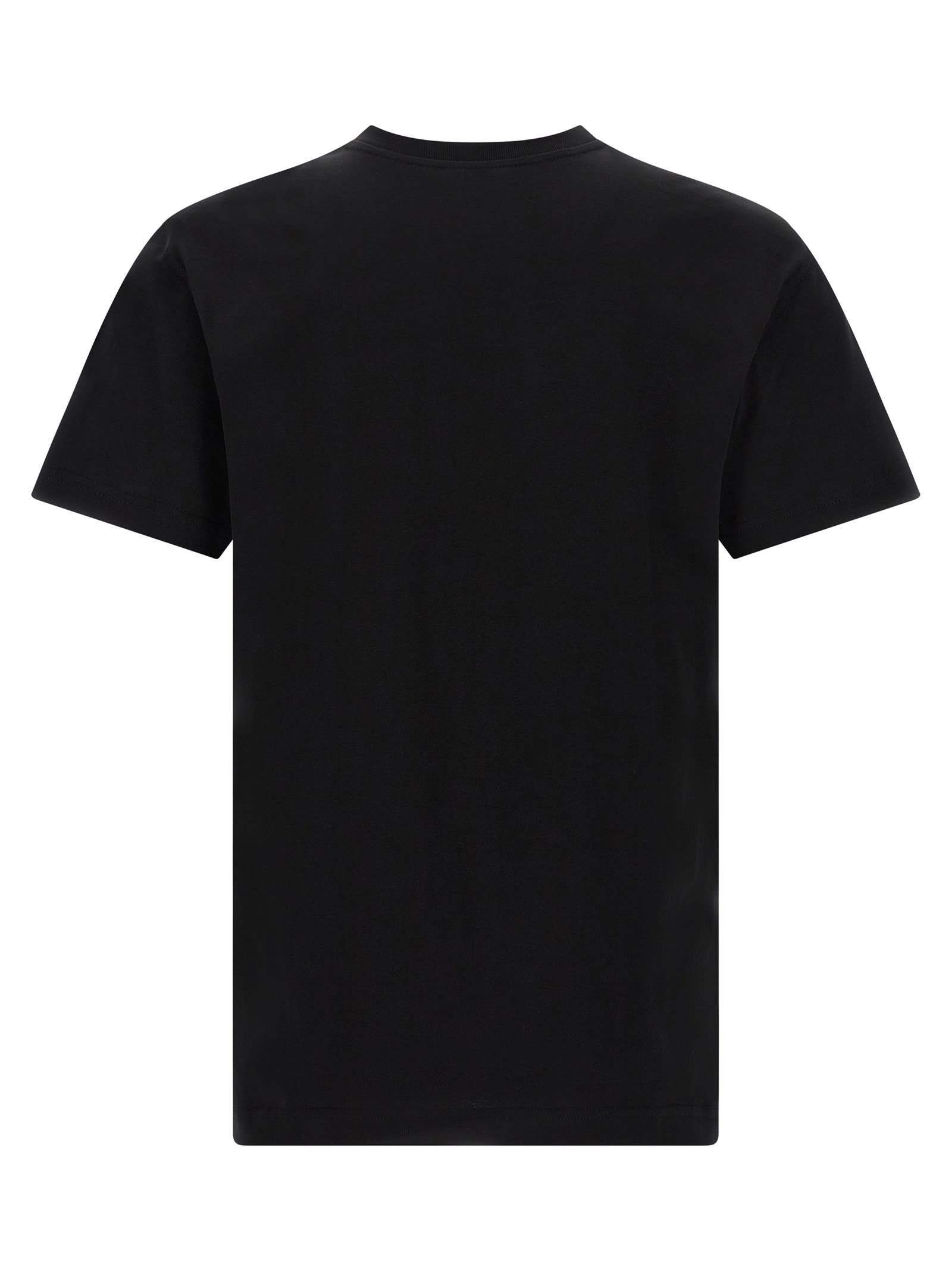 Dolce & Gabbana Graphic Crew Neck T-shirt With Short Sleeves In Black