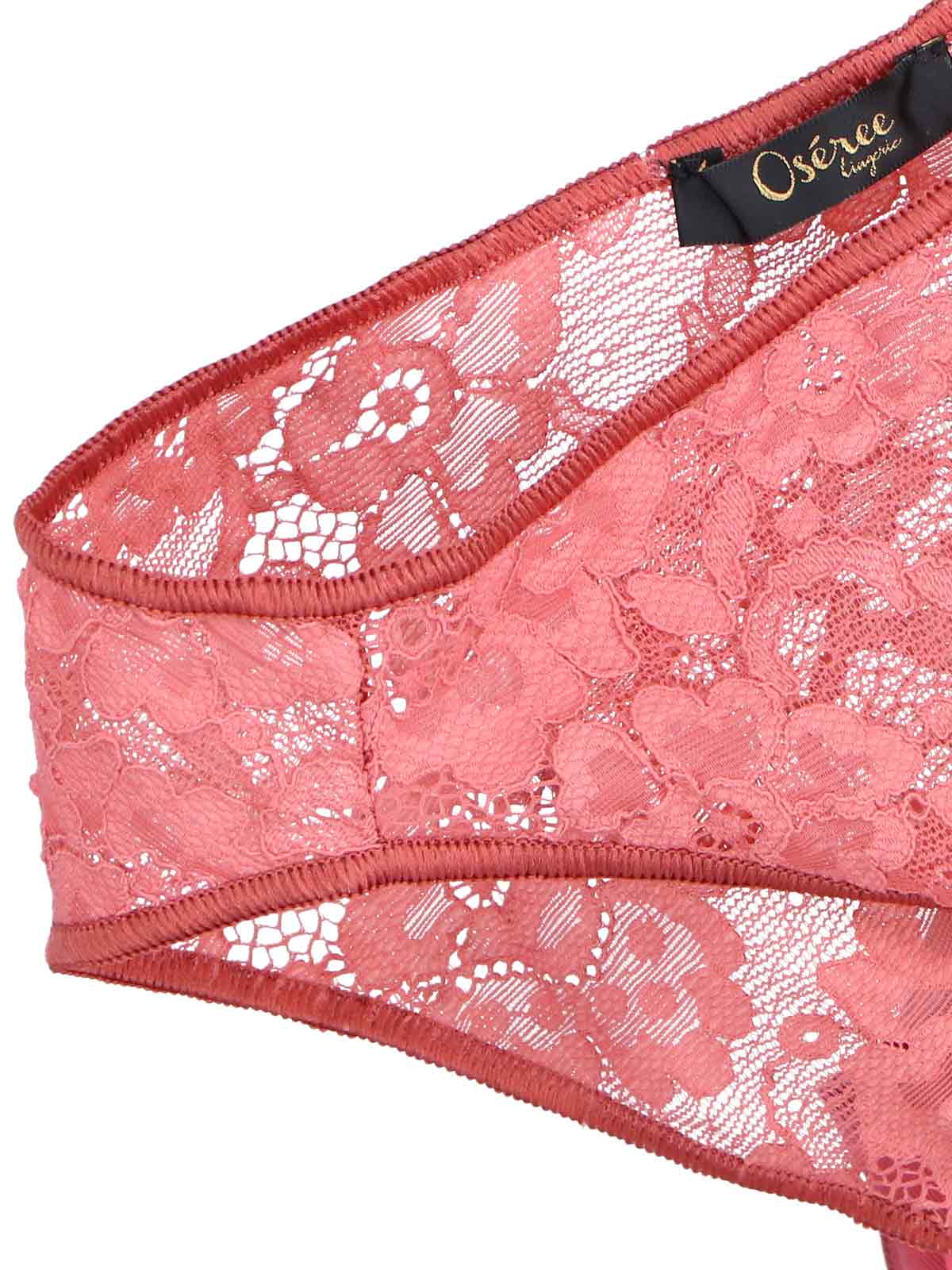Shop Oseree Lace Briefs In Pink