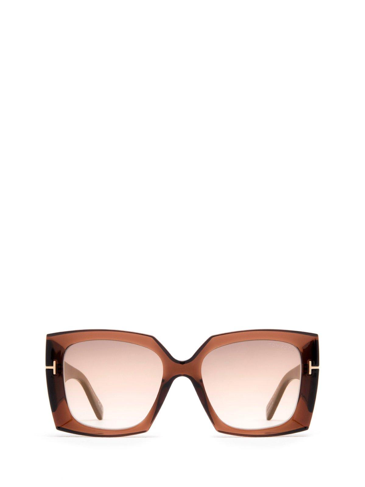 Tom Ford Jacquetta Sunglasses Sunglasses In 48g Marrone Scuro Luc / Marrone Specchiato
