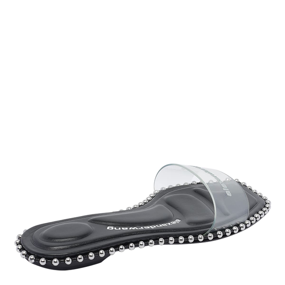 シューズ・サンダルその他 ALEXANDER WANG Woman Flat sandals Black 30325S005 001 black logo platform sandals in BLACK | alexanderwang®
