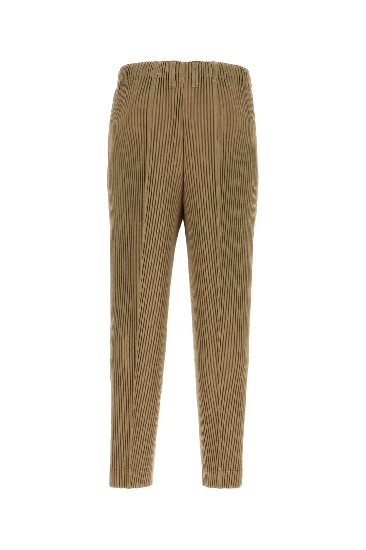 Shop Issey Miyake Cappuccino Polyester Pant In Lightmochabrown