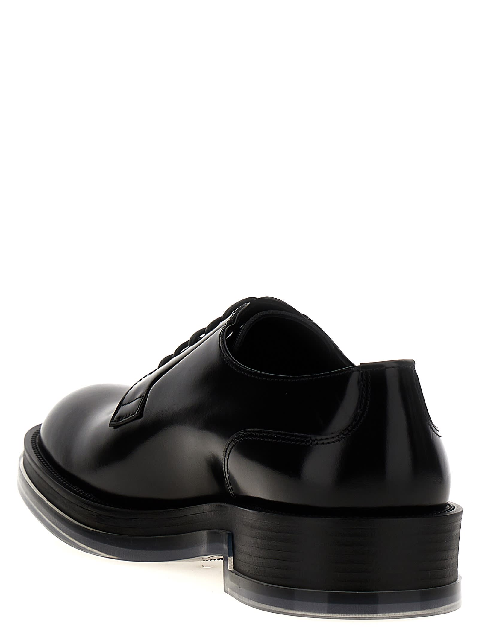 Shop Alexander Mcqueen Float Lace Up Shoes In Black