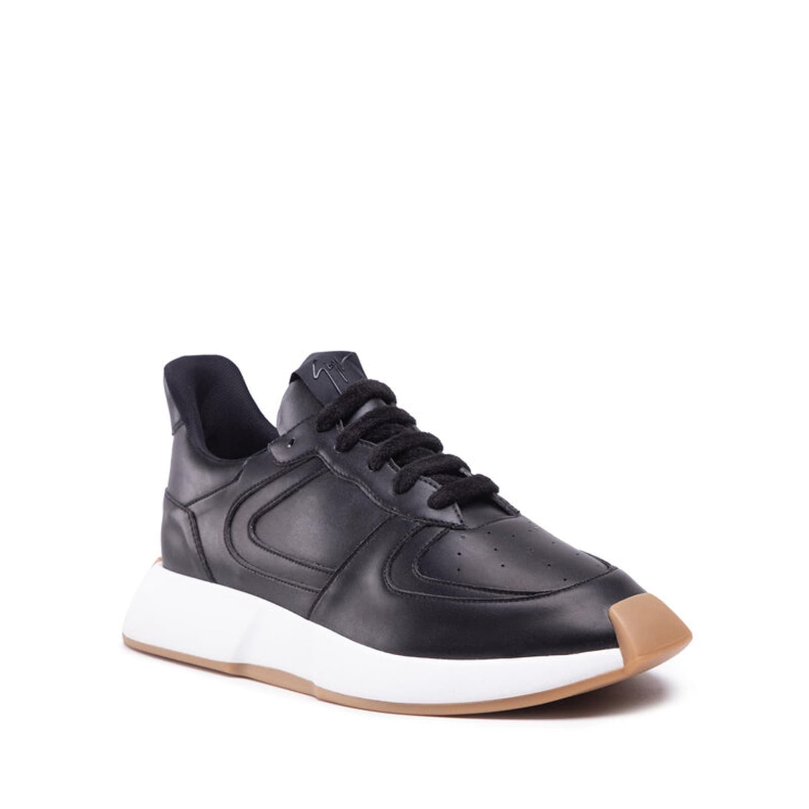 Giuseppe Zanotti Leather Sneakers In Black