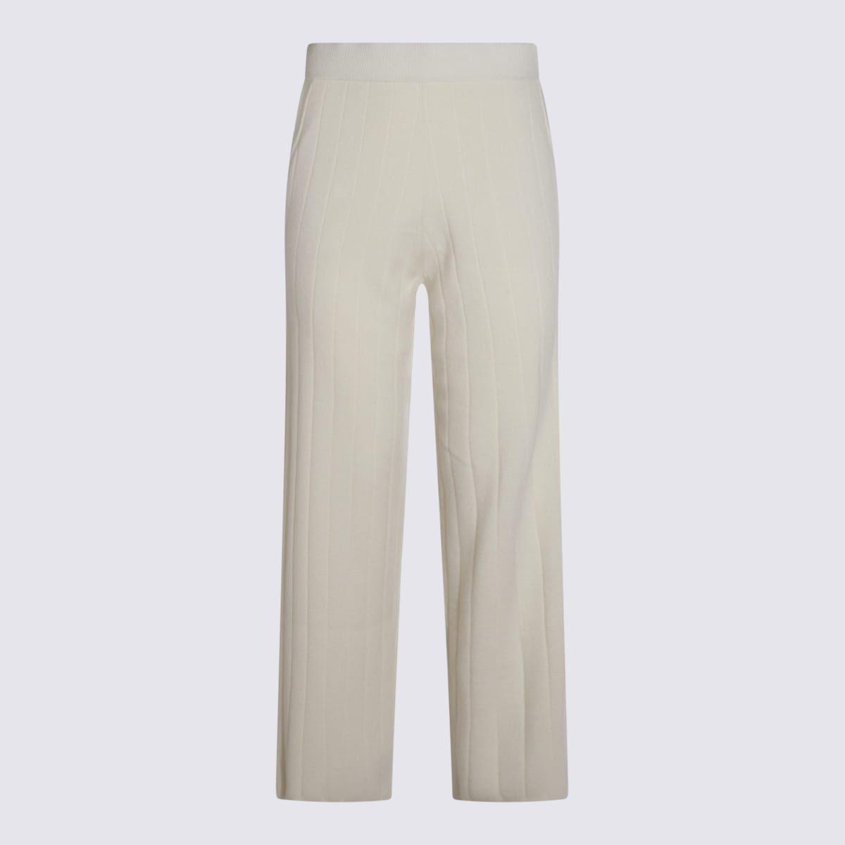 Max Mara White Cashmere Jardin Pants In Neutral