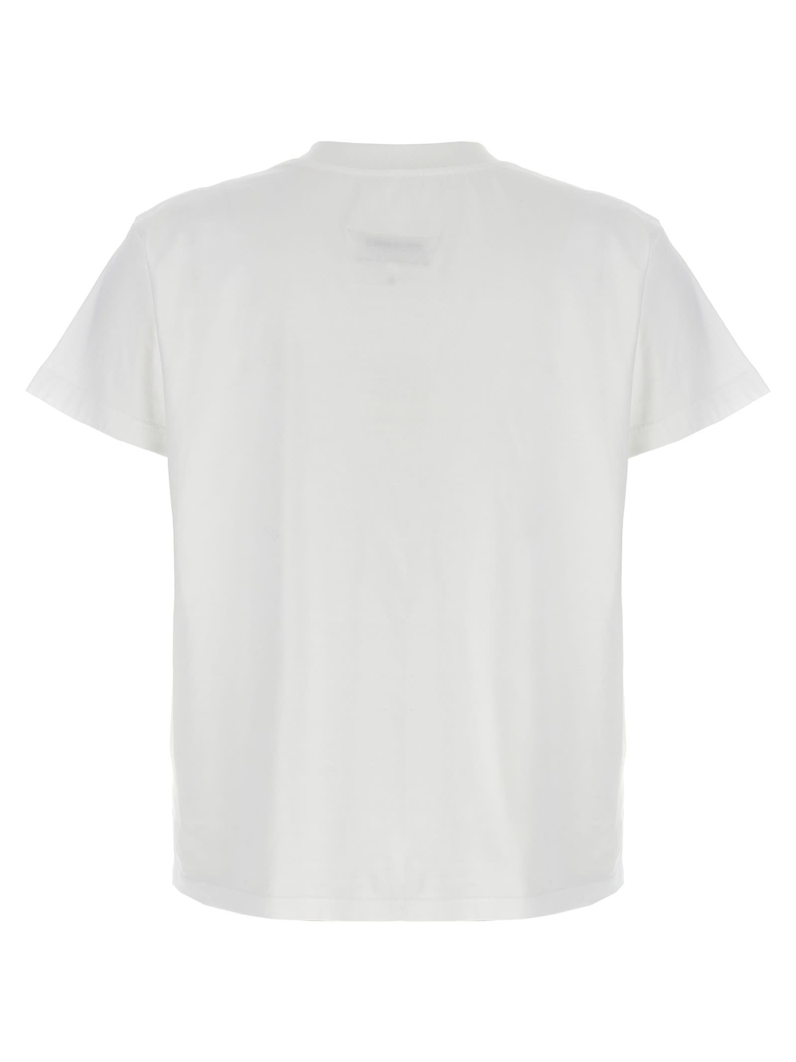 Shop Mm6 Maison Margiela Logo Label T-shirt In White