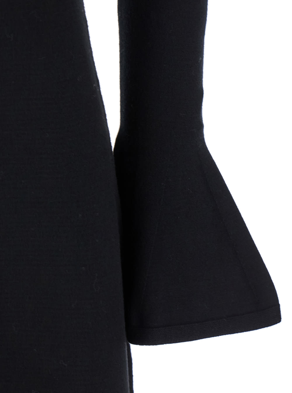 Shop Federica Tosi Black Mini Dress With High Neck And Cut-out Detail On Viscose Blend Woman