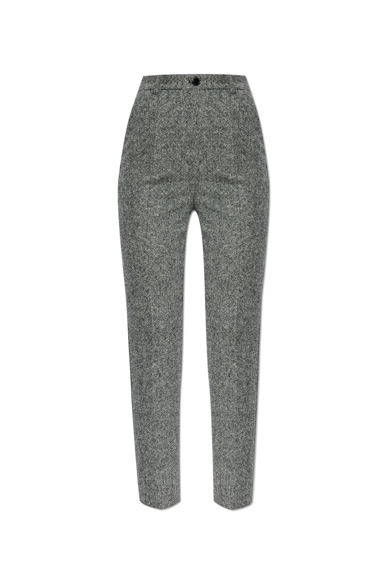 Dolce & Gabbana Wool With Crease In Gray