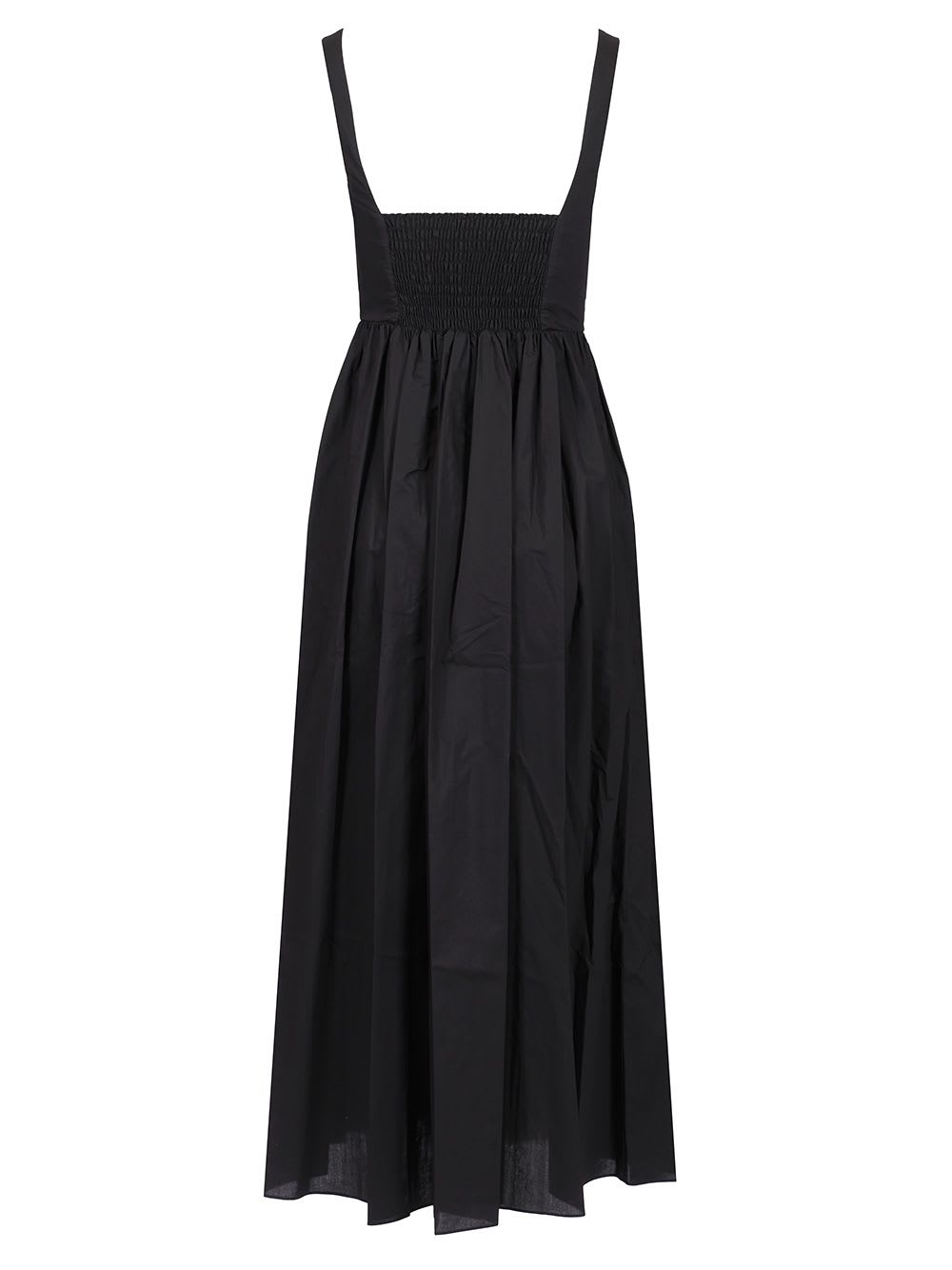 Shop Matteau Poplin Midi Dress In Black