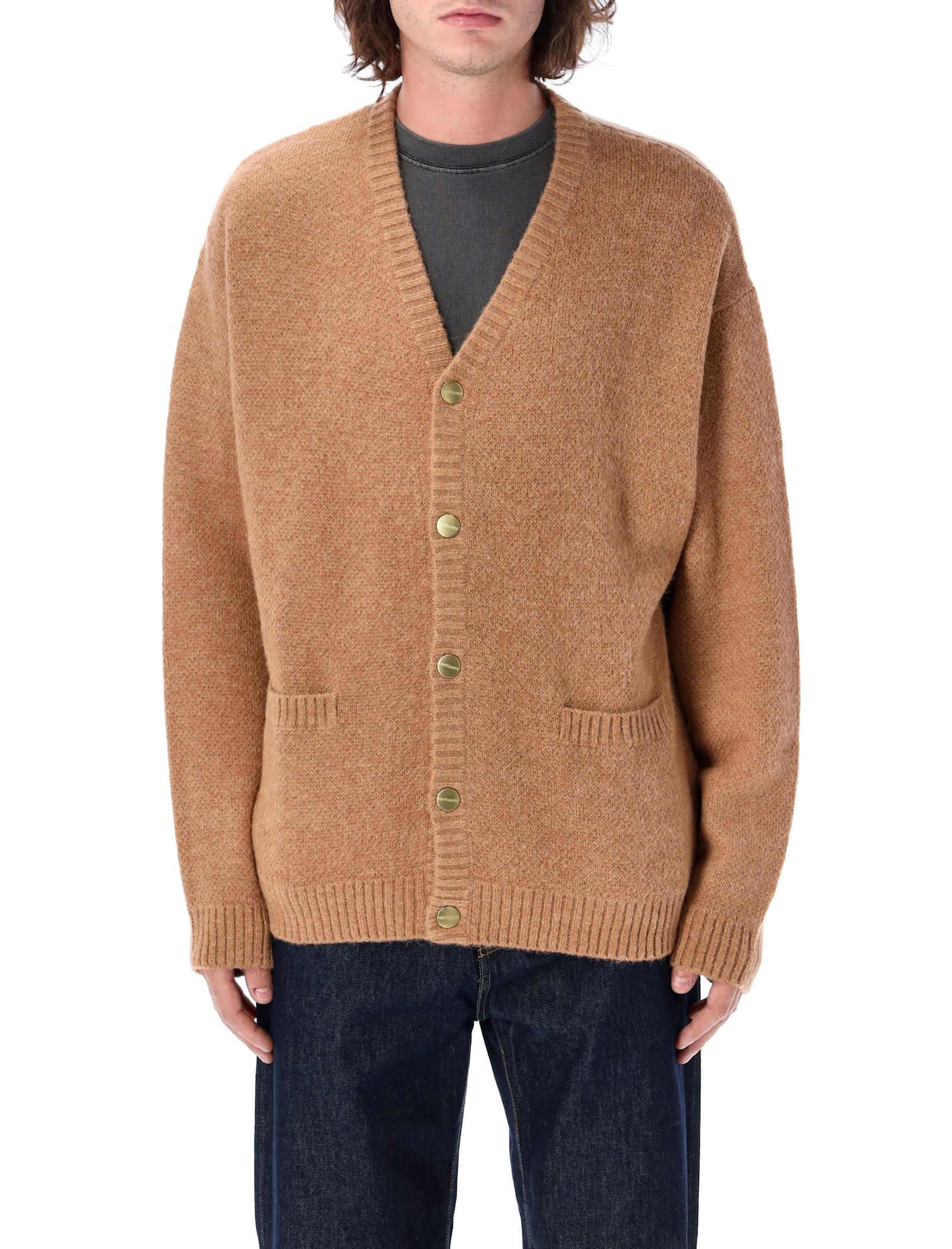 Shop Carhartt Merton Cardigan In Peanuts