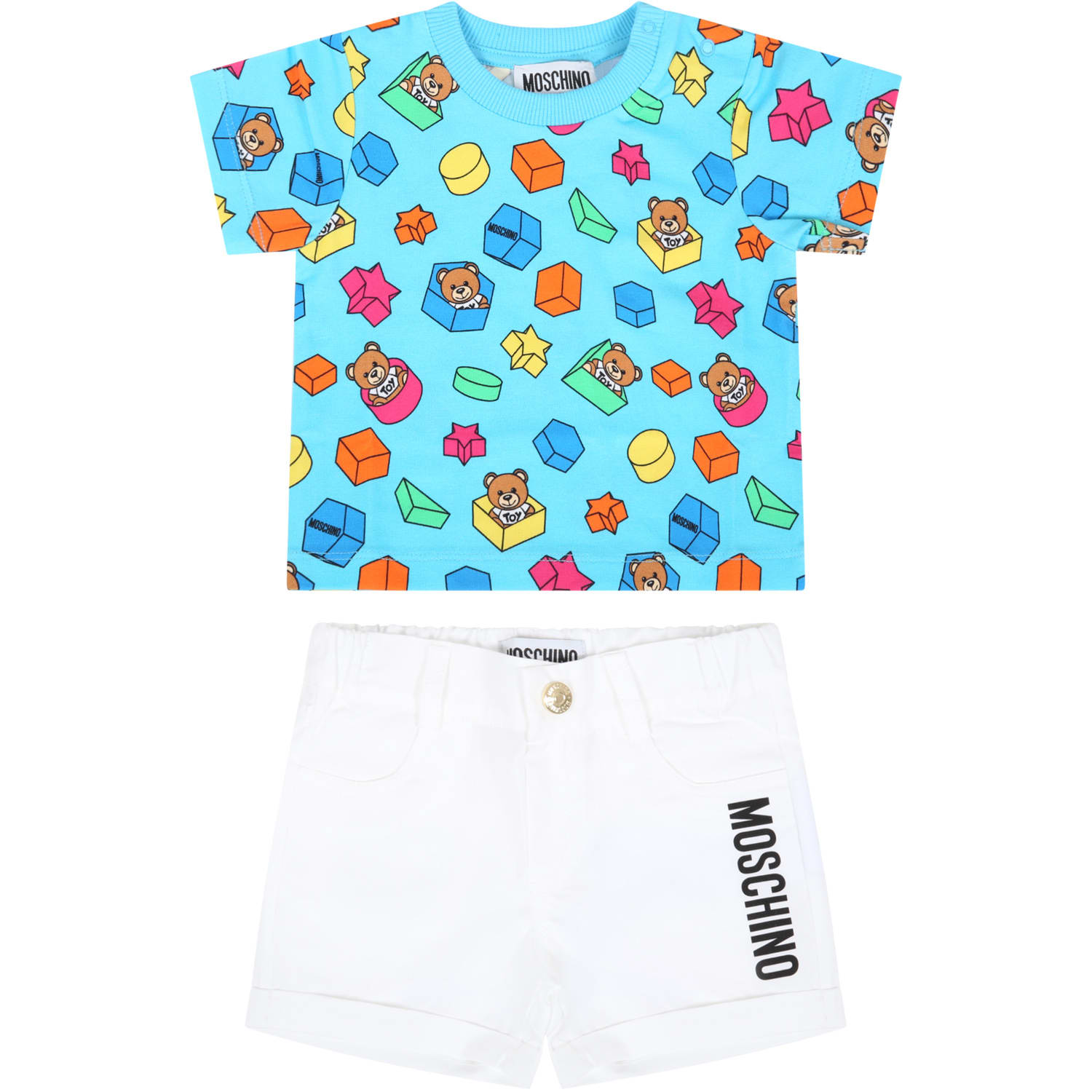 Moschino Multicolor Set For Babyboy With Teddy Bears