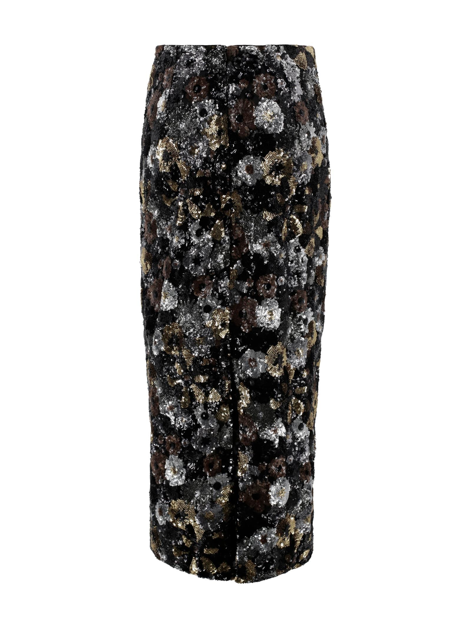 Max Mara Tulle And Sequin Pencil Skirt In Black
