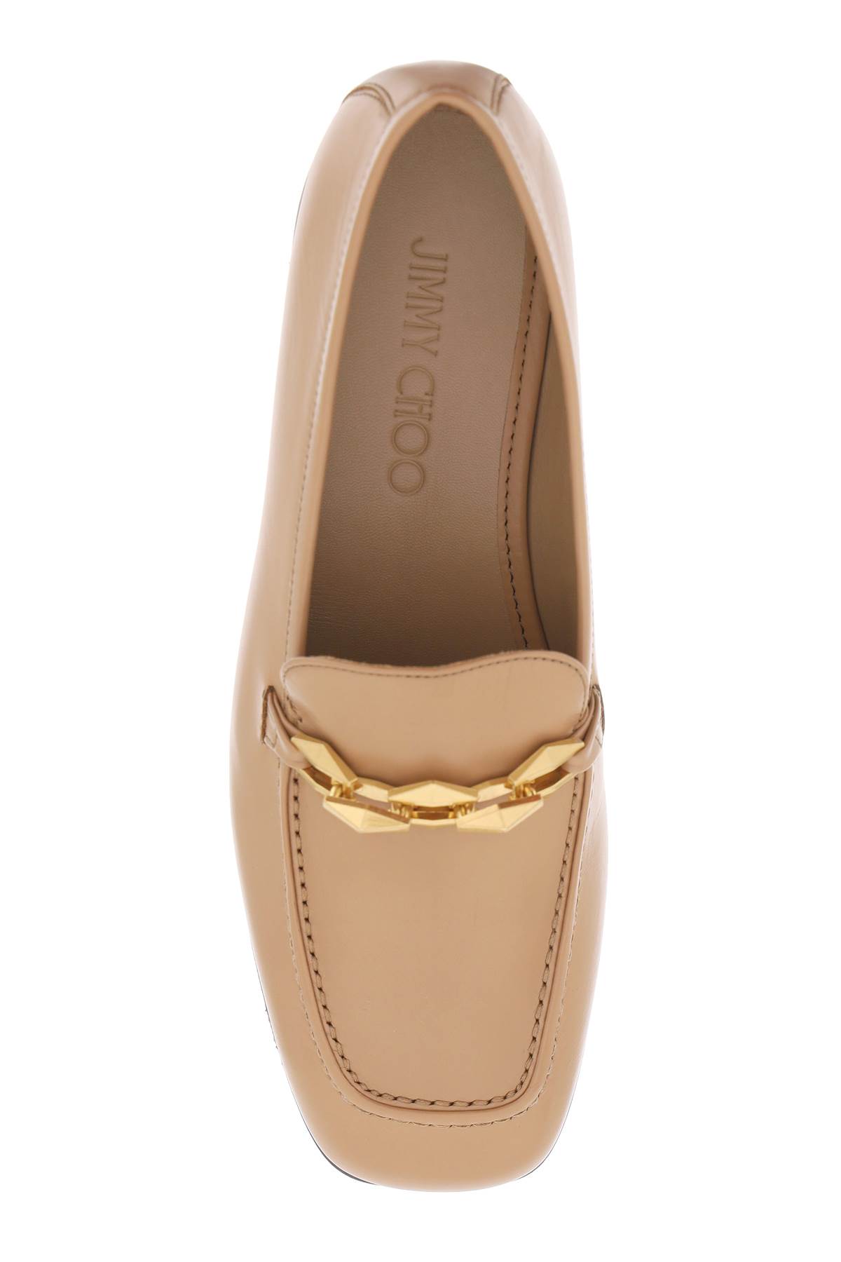 Shop Jimmy Choo Tilda Mocassins In Biscuit (beige)