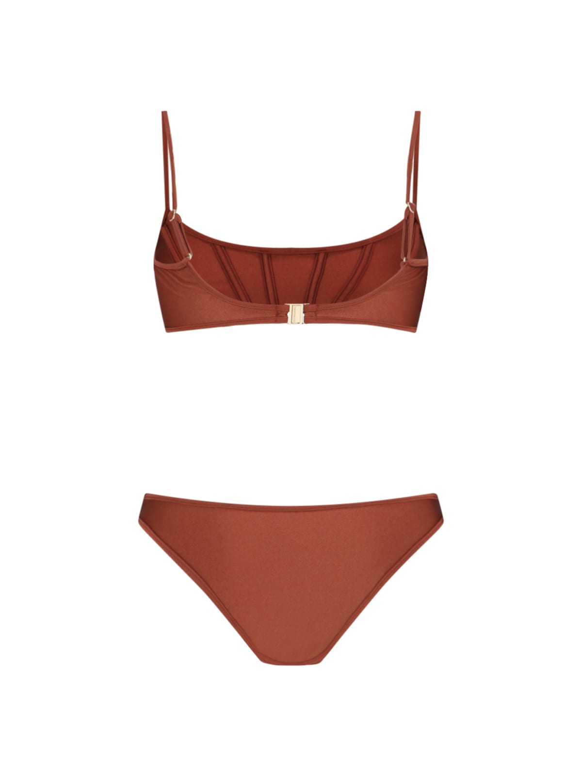 Shop Zimmermann Corset Alight Bikini Set In Brown