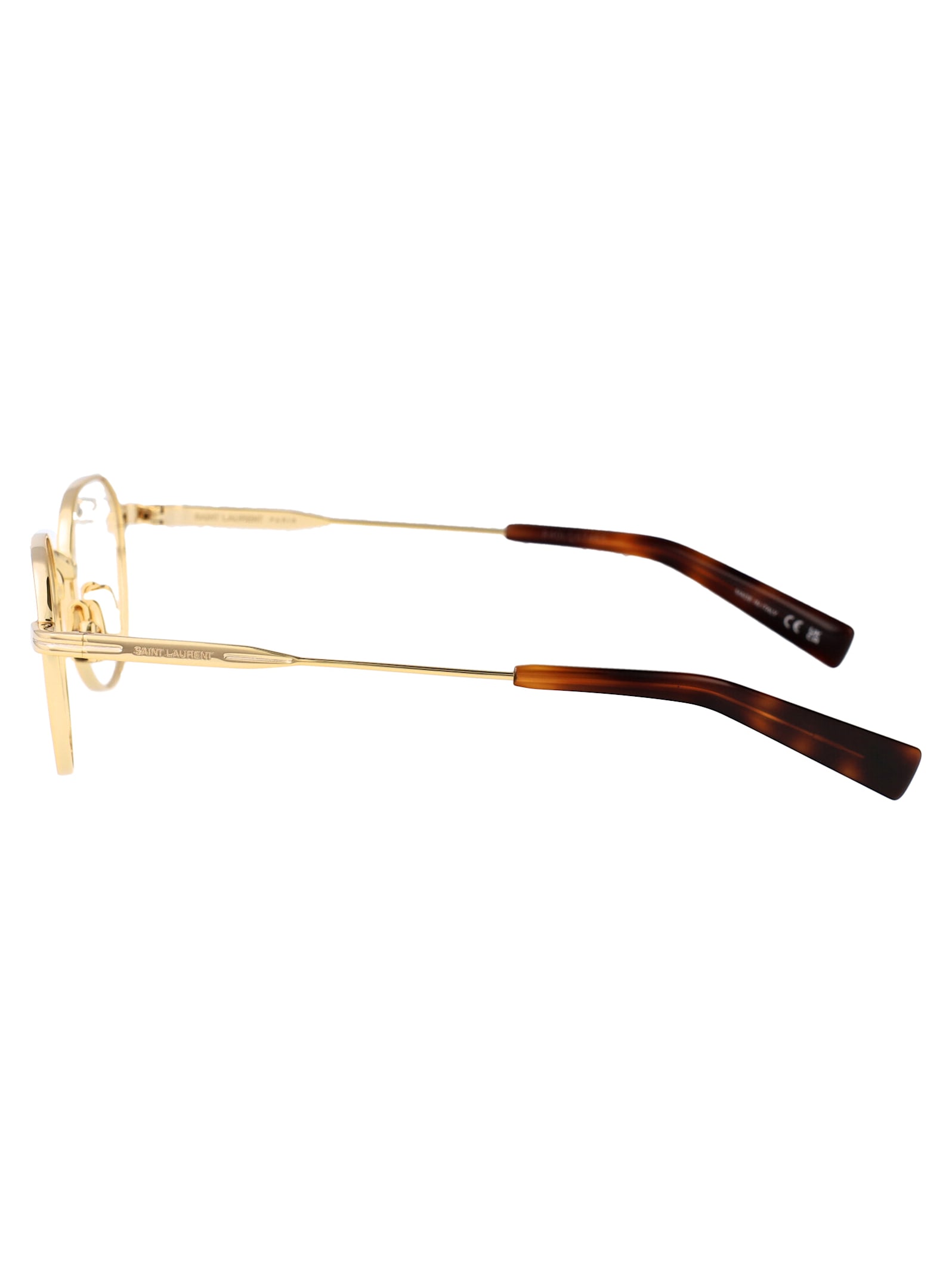 Saint Laurent Sl 730 Glasses In Gold-gold-transparent