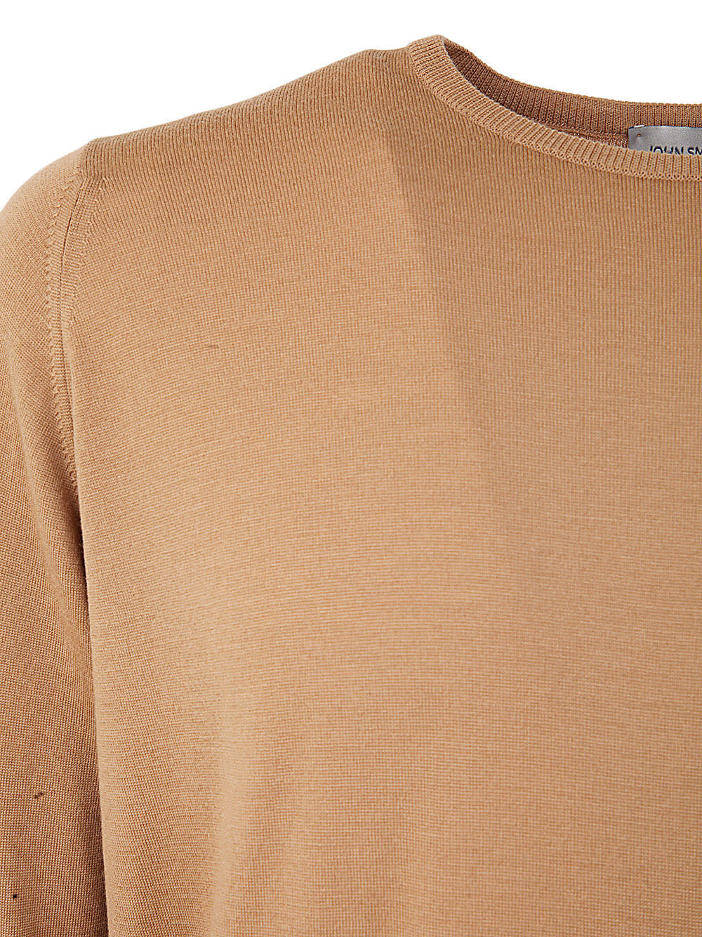 Shop John Smedley Marcus Long Sleeves Crew Neck Pullover In Nutmeg
