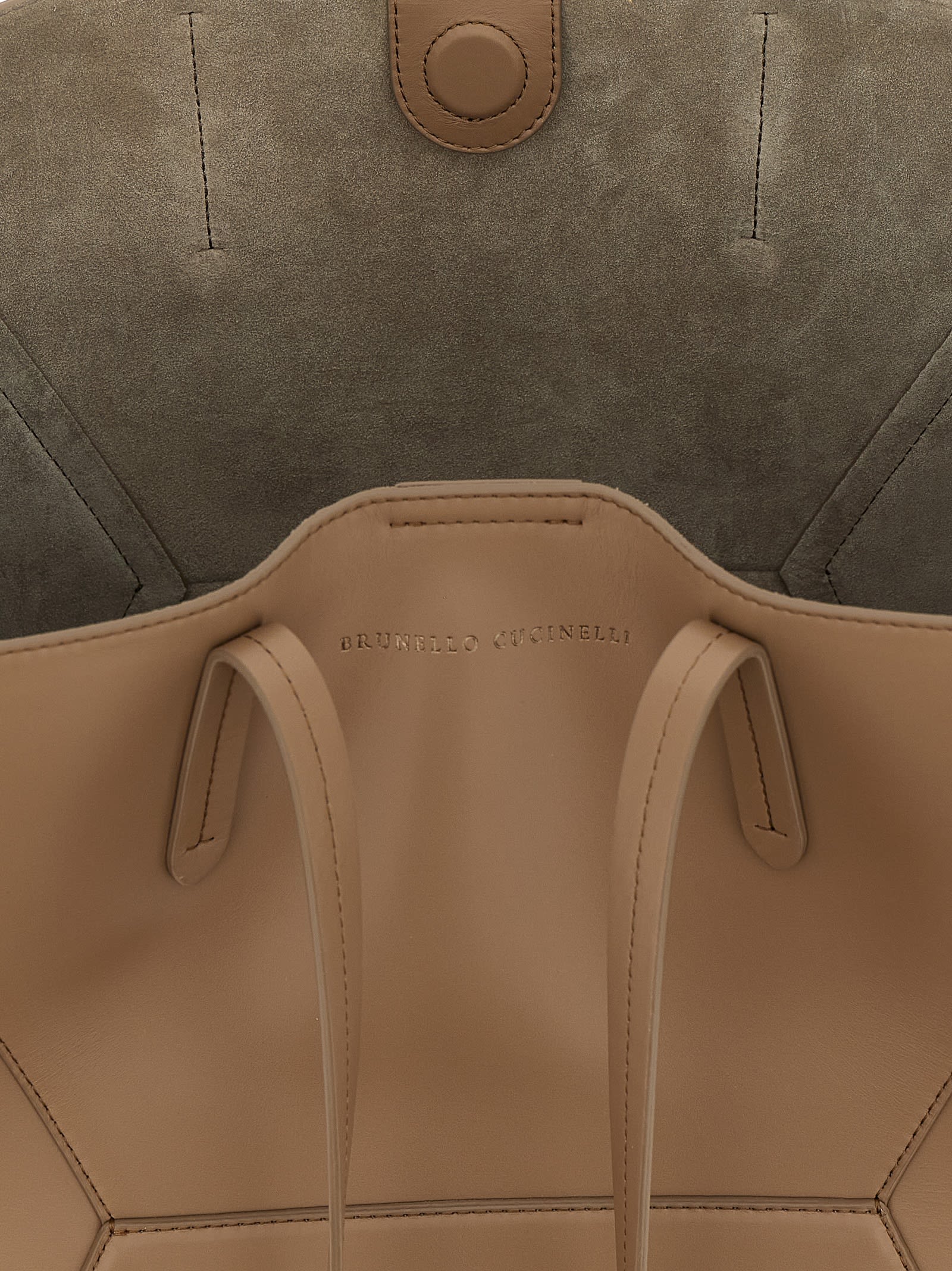Brunello Cucinelli Bc Duo Large Shoulder Bag In Sand