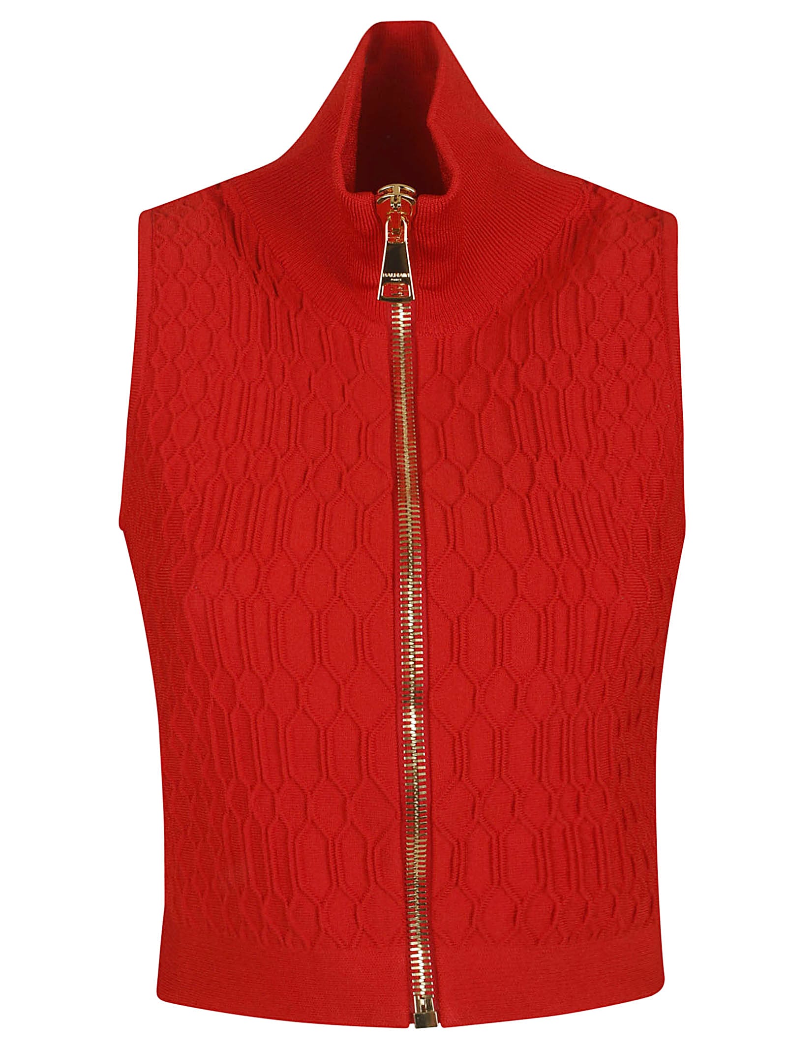 Balmain Cropped Sleeveless T In Black