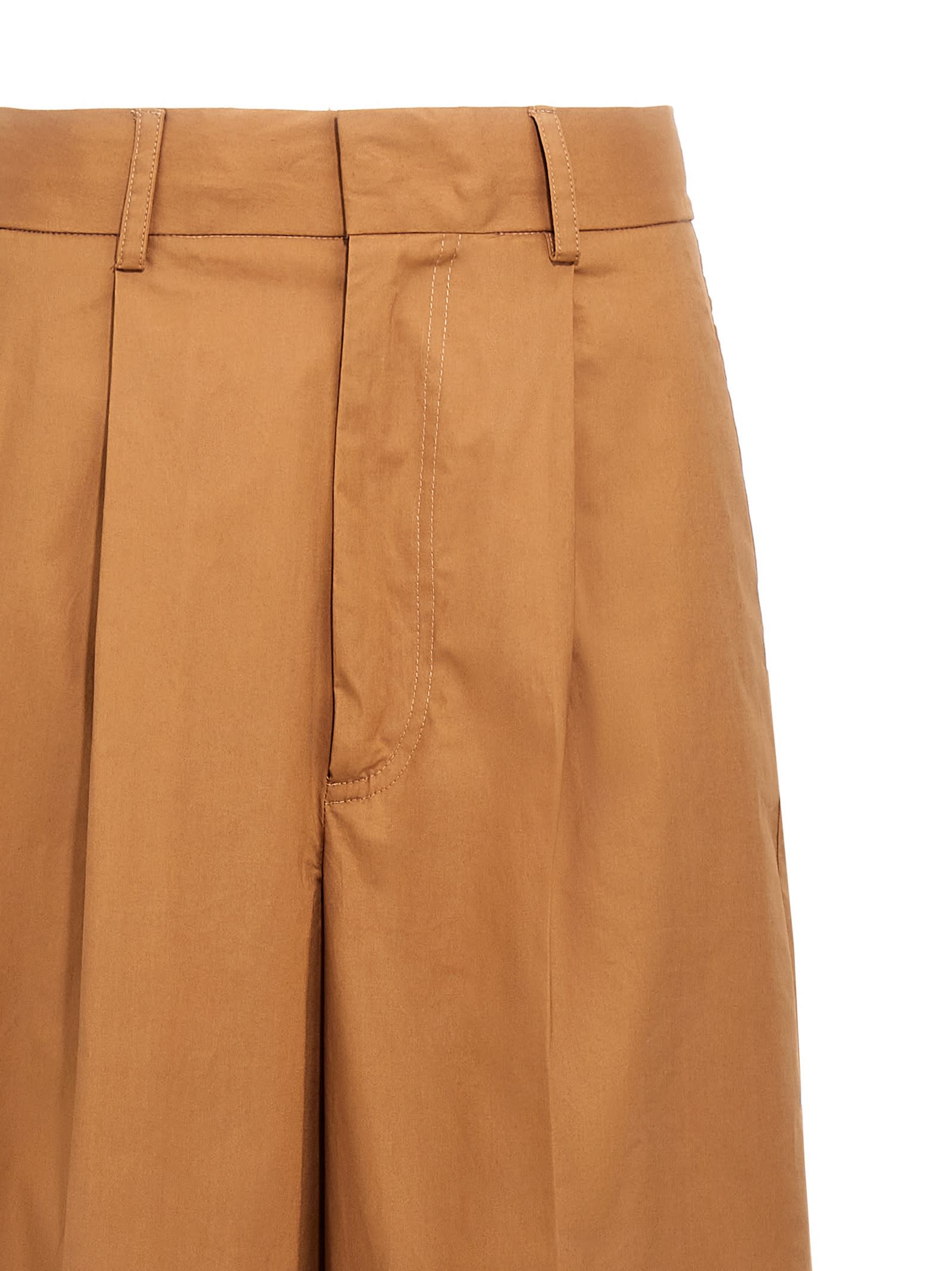 Nude Menswear Wide-leg Trousers In Brown