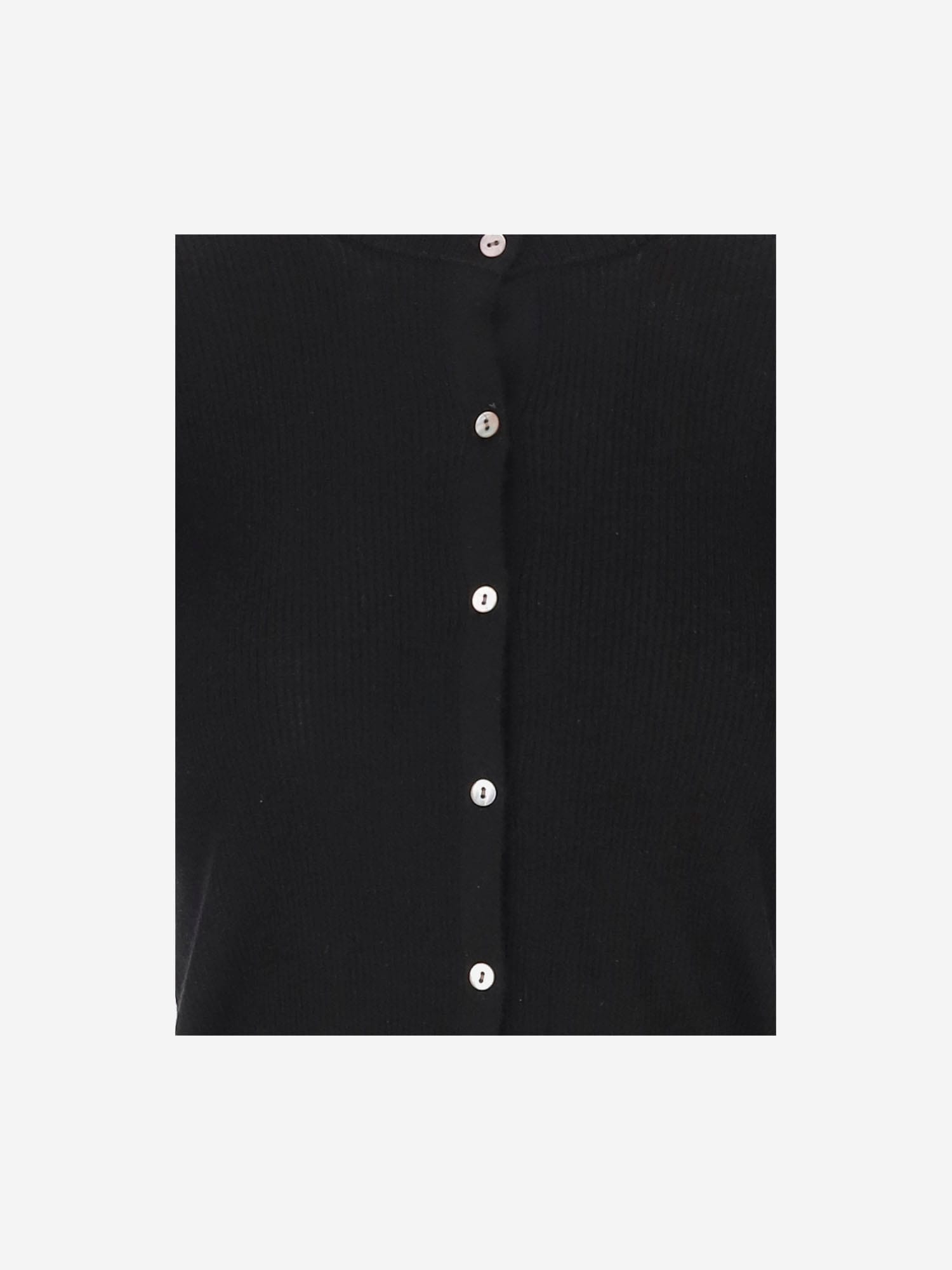 Shop Vince Cashmere Blend Cardigan In Black
