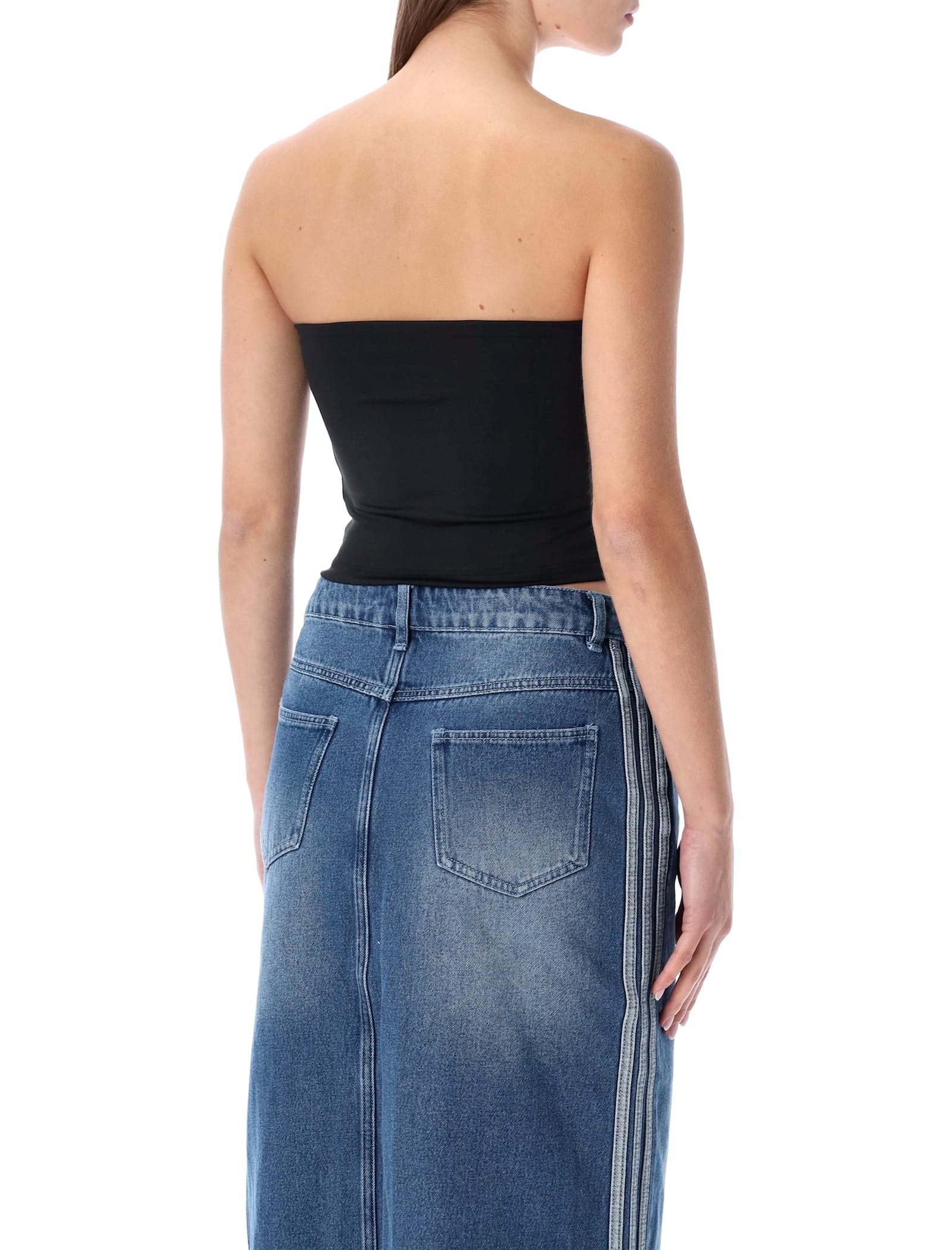 Adidas Originals Black Tube Top In Black