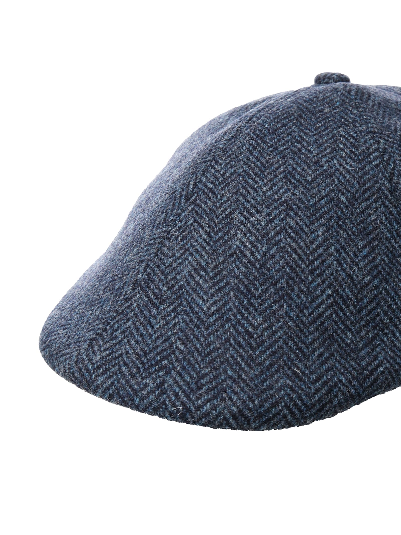 Mc2 Saint Barth Herringbone Newsboy Hat In Grey